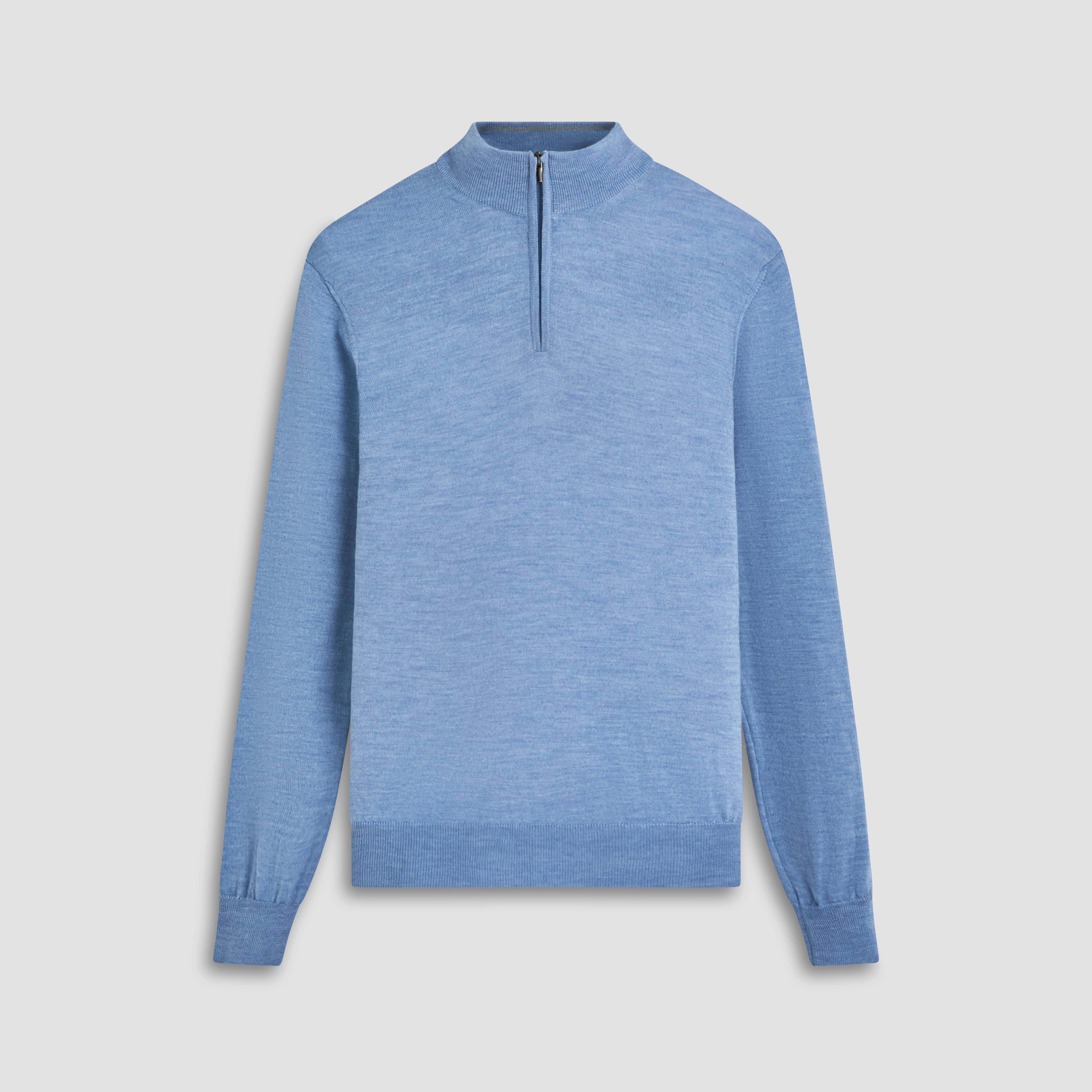 BUGATCHI Merino popular Wool Quarter Zip Sweater L