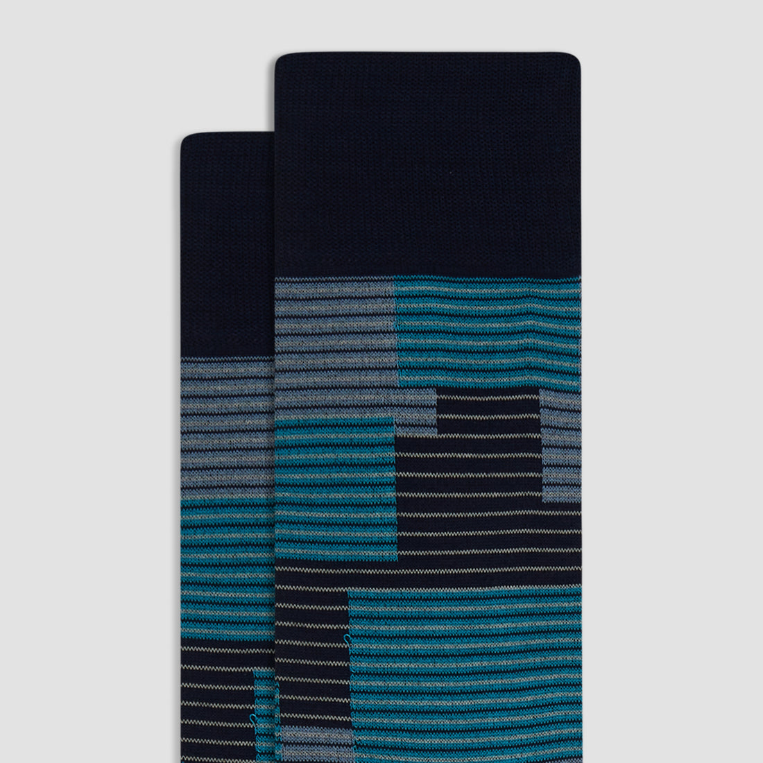 Striped Patchwork Mid-Calf Socks