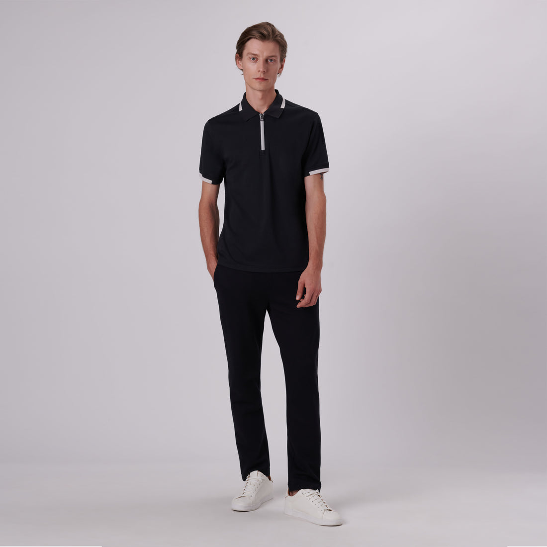 Quarter Zip Polo Shirt