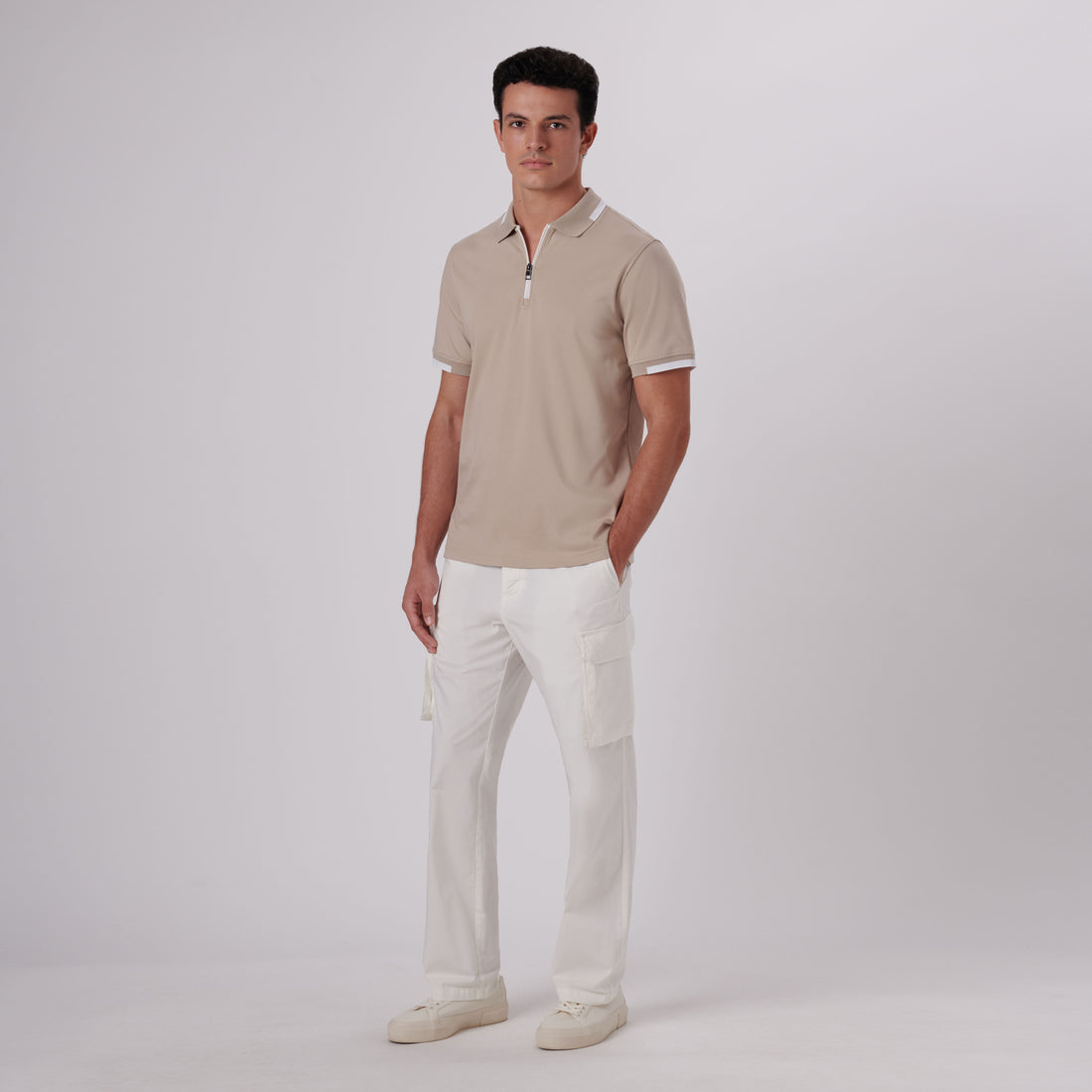 Quarter Zip Polo Shirt