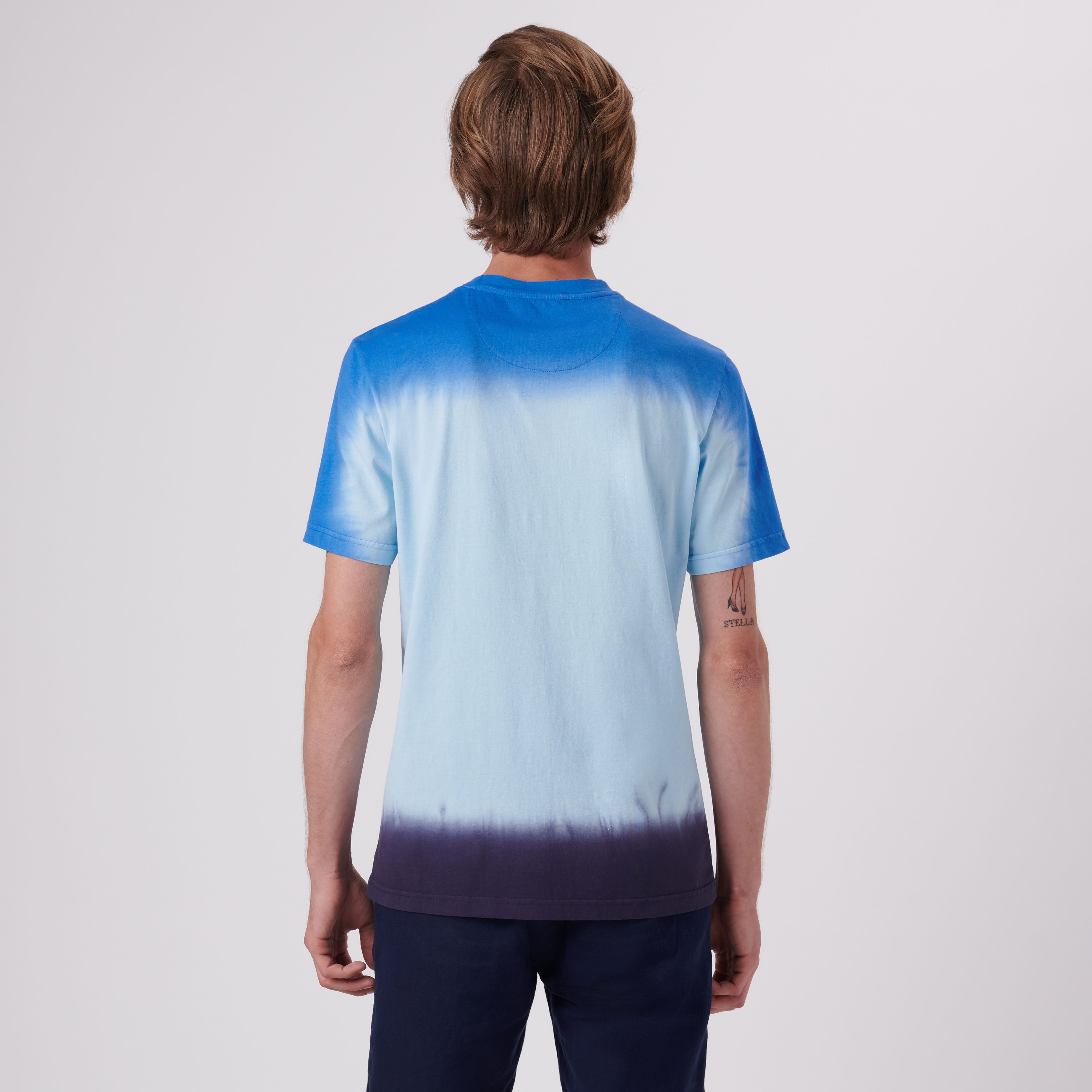 T-Shirt Crew – BUGATCHI Print Neck Gradient