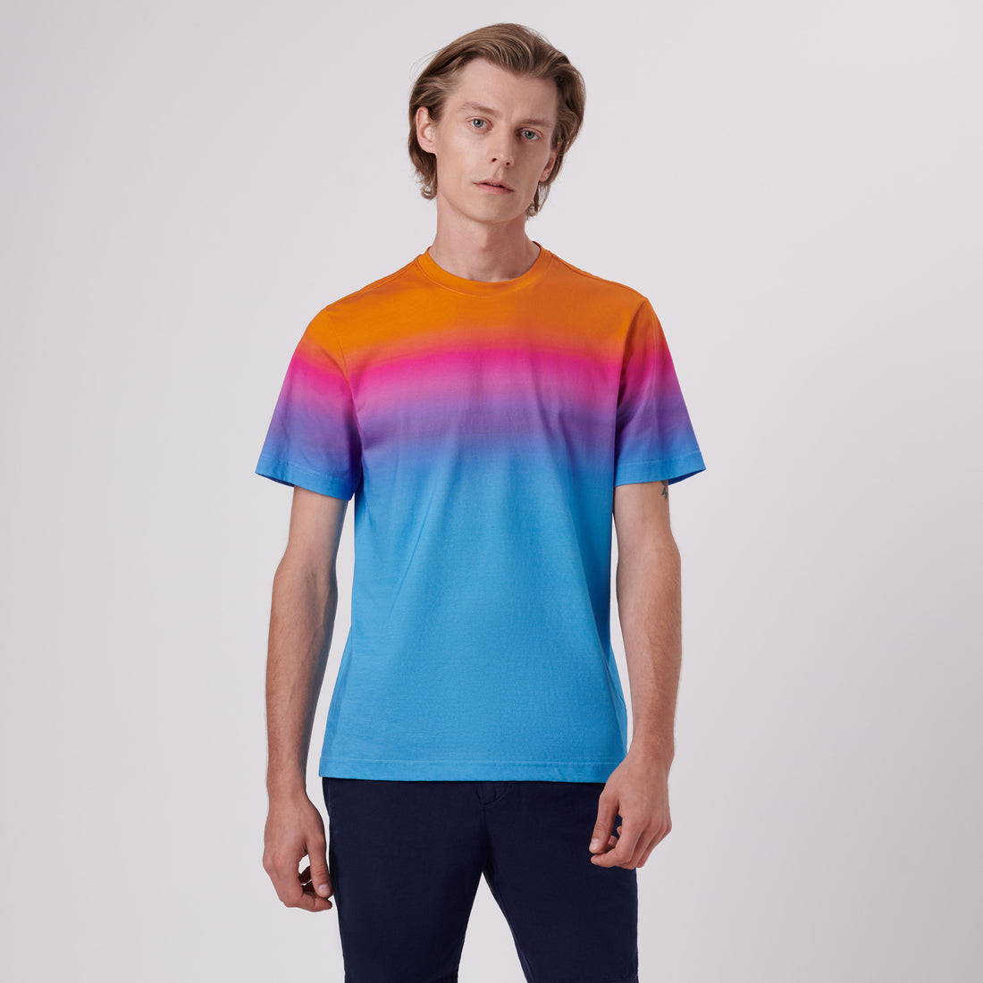 Gradient Print Crew Neck T-Shirt