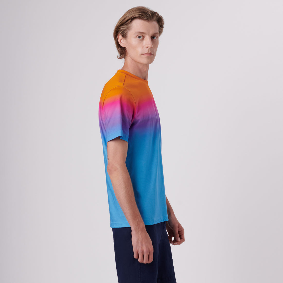 Gradient Print Crew Neck T-Shirt