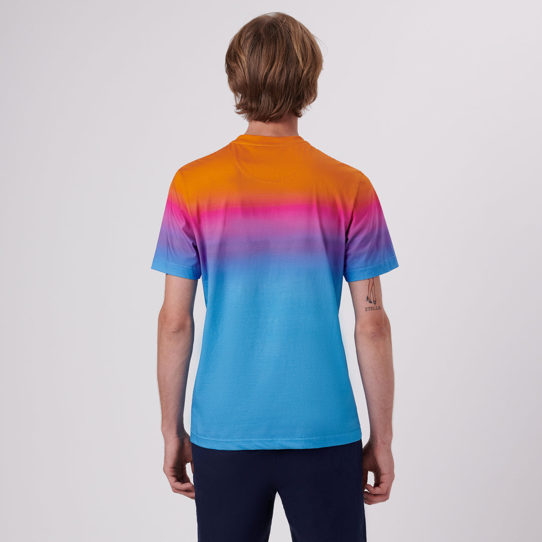 Gradient Print Crew Neck T-Shirt