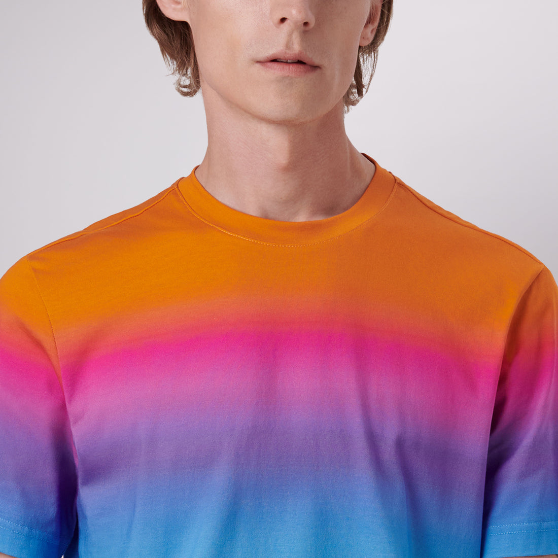 Gradient Print Crew Neck T-Shirt