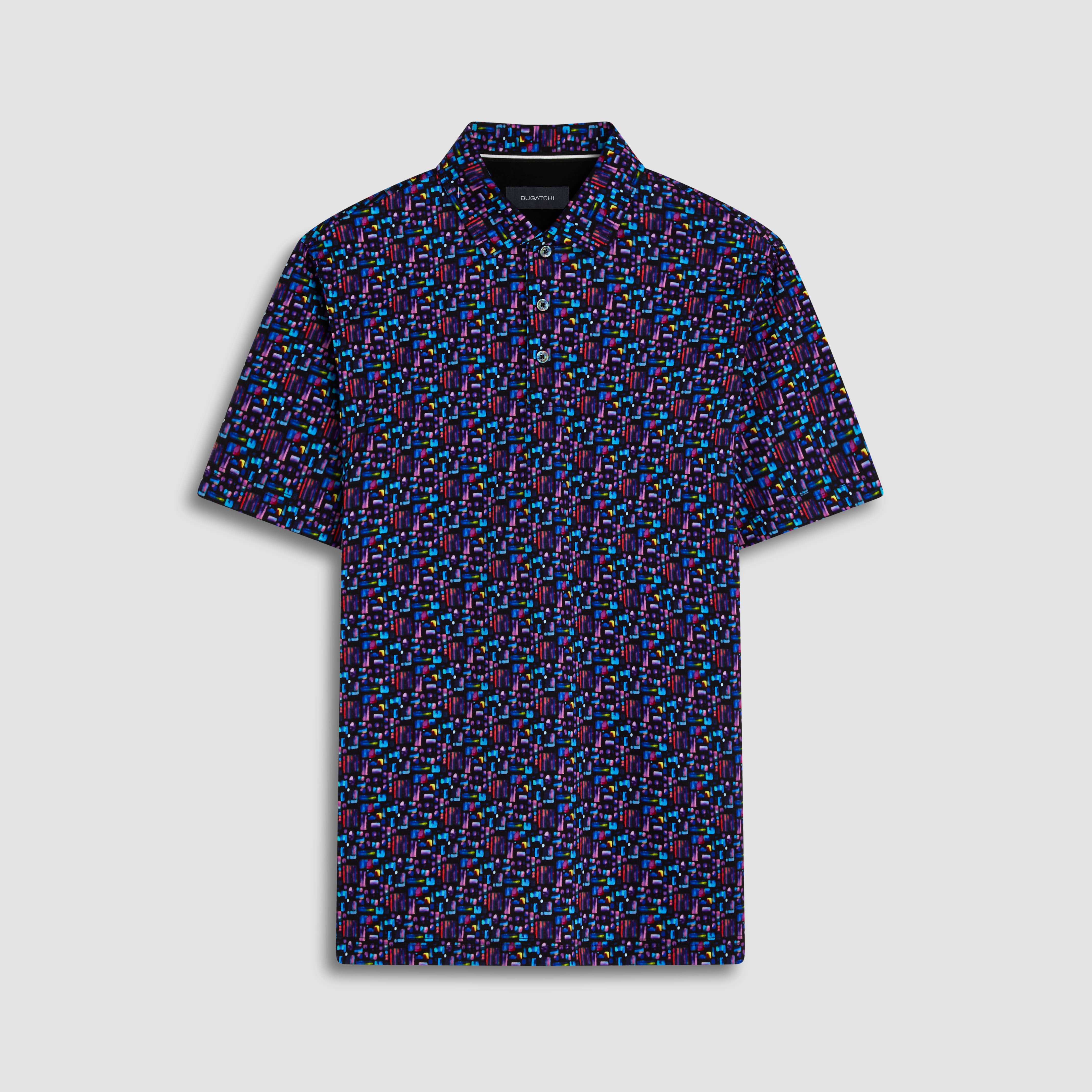 Hendrix Abstract Print Polo Shirt – BUGATCHI