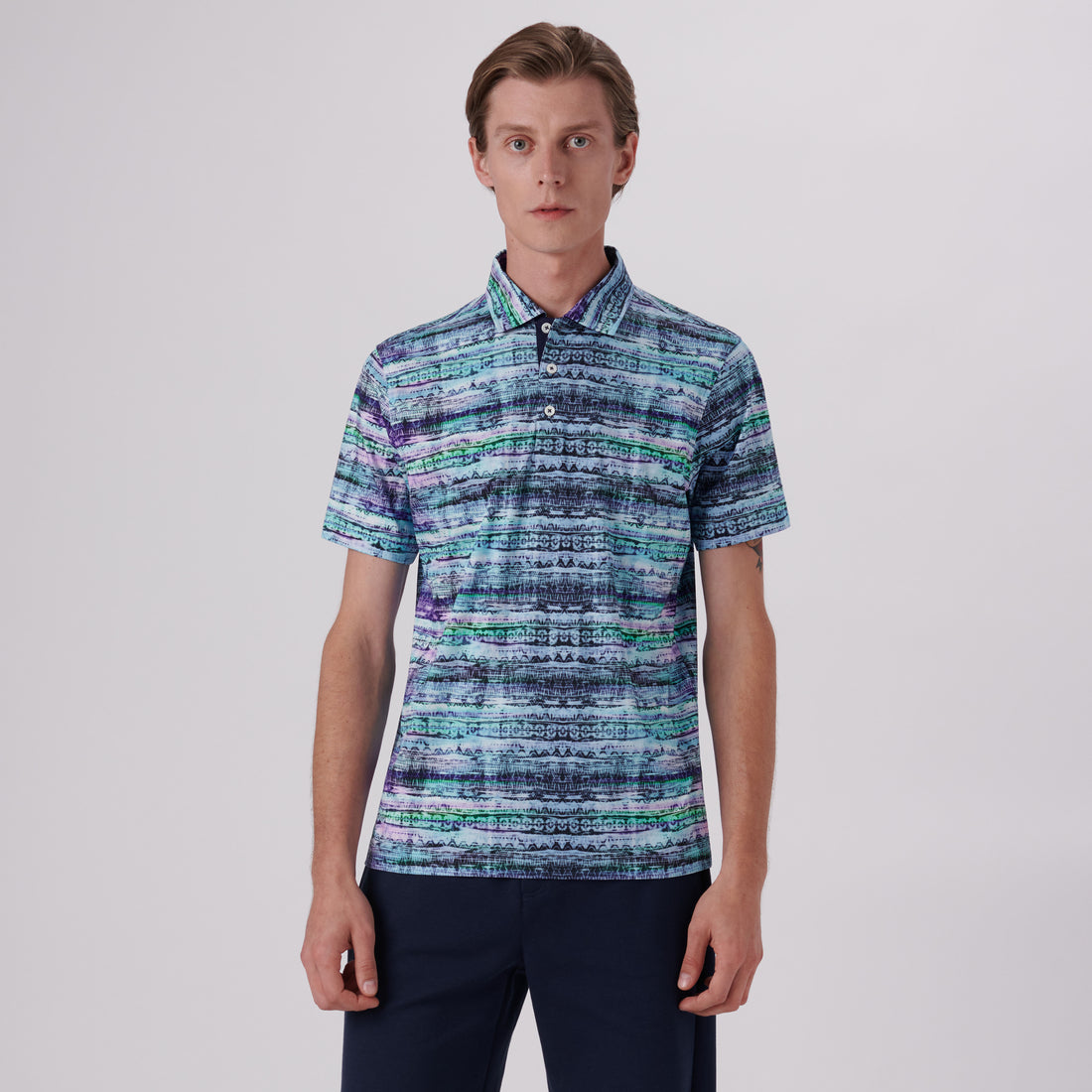 Hendrix Abstract Print Polo Shirt