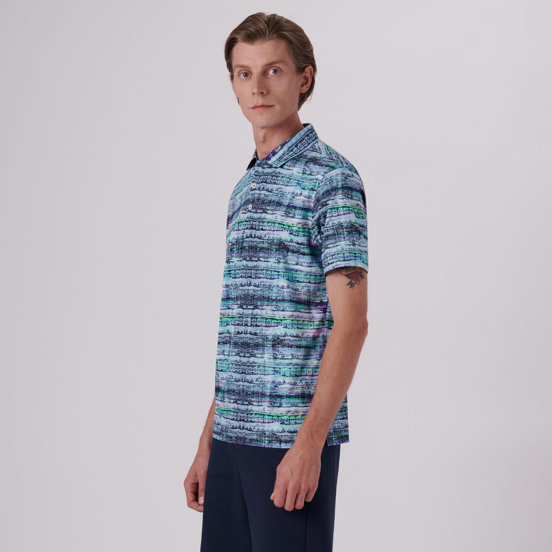 Hendrix Abstract Print Polo Shirt