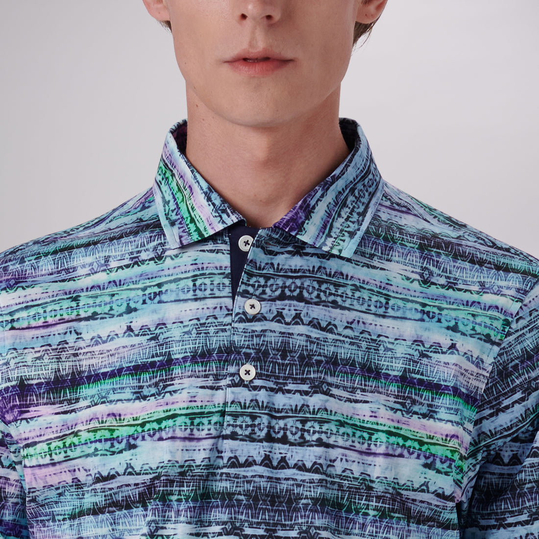 Hendrix Abstract Print Polo Shirt