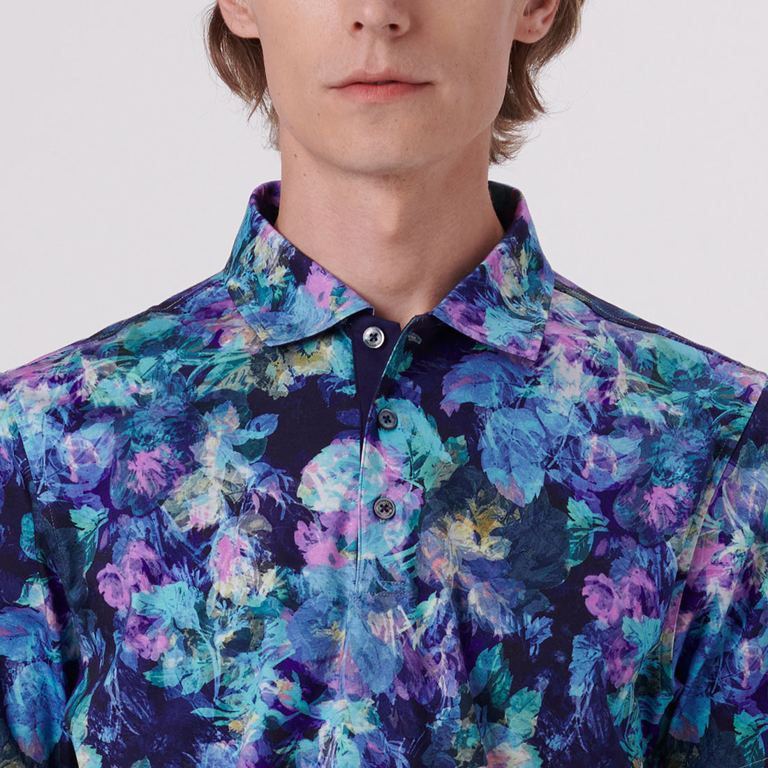 Hendrix Floral Print Polo Shirt