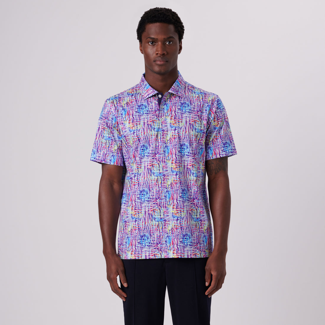 Hendrix Abstract Print Polo Shirt