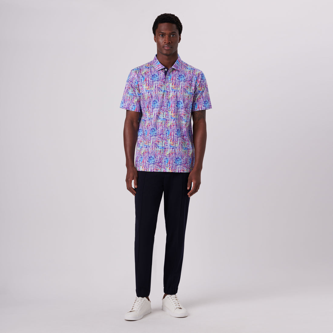 Hendrix Abstract Print Polo Shirt