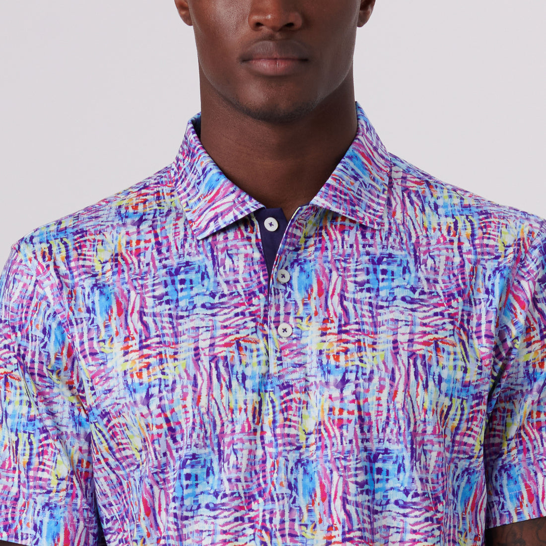 Hendrix Abstract Print Polo Shirt