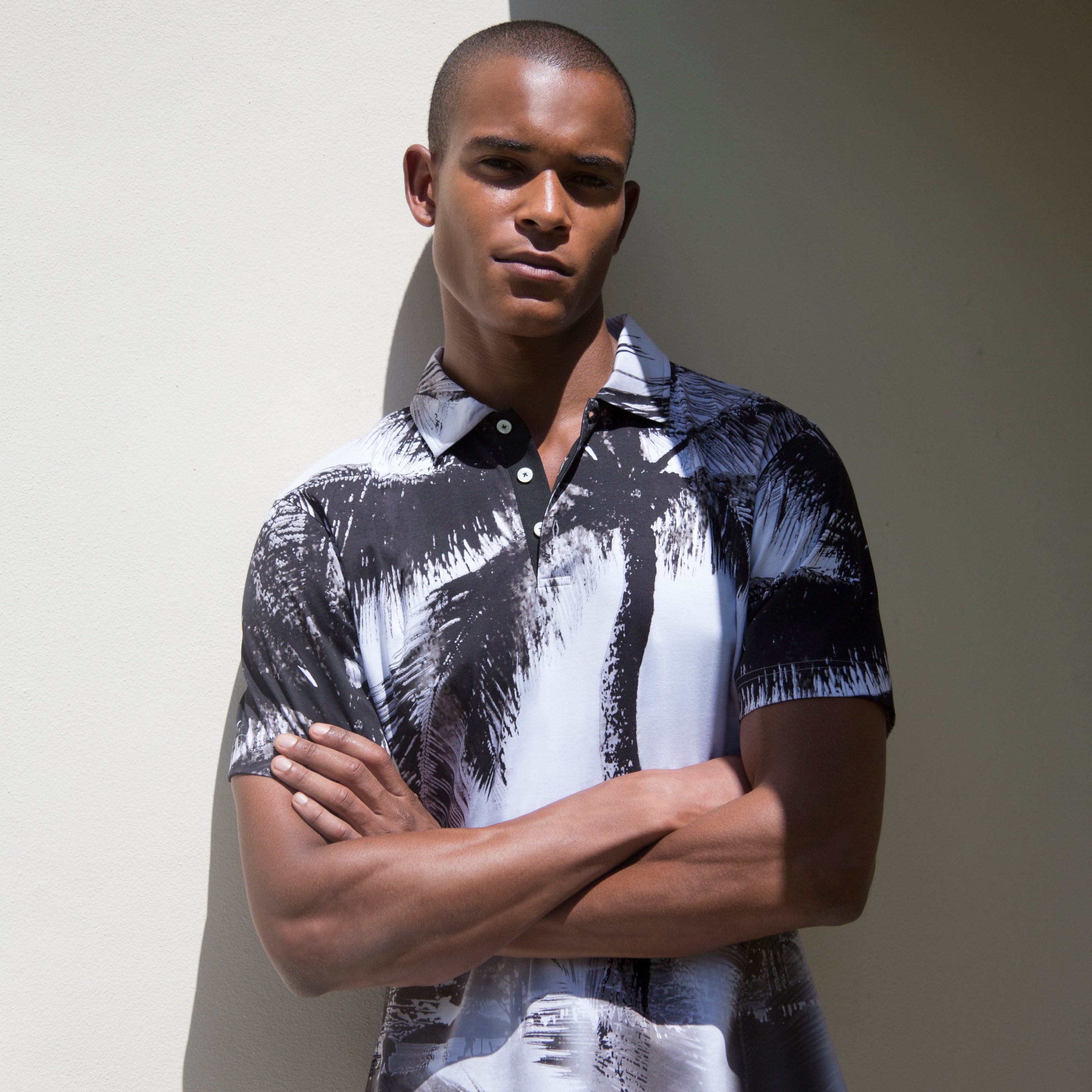 Hendrix Palm Tree Polo Shirt – BUGATCHI