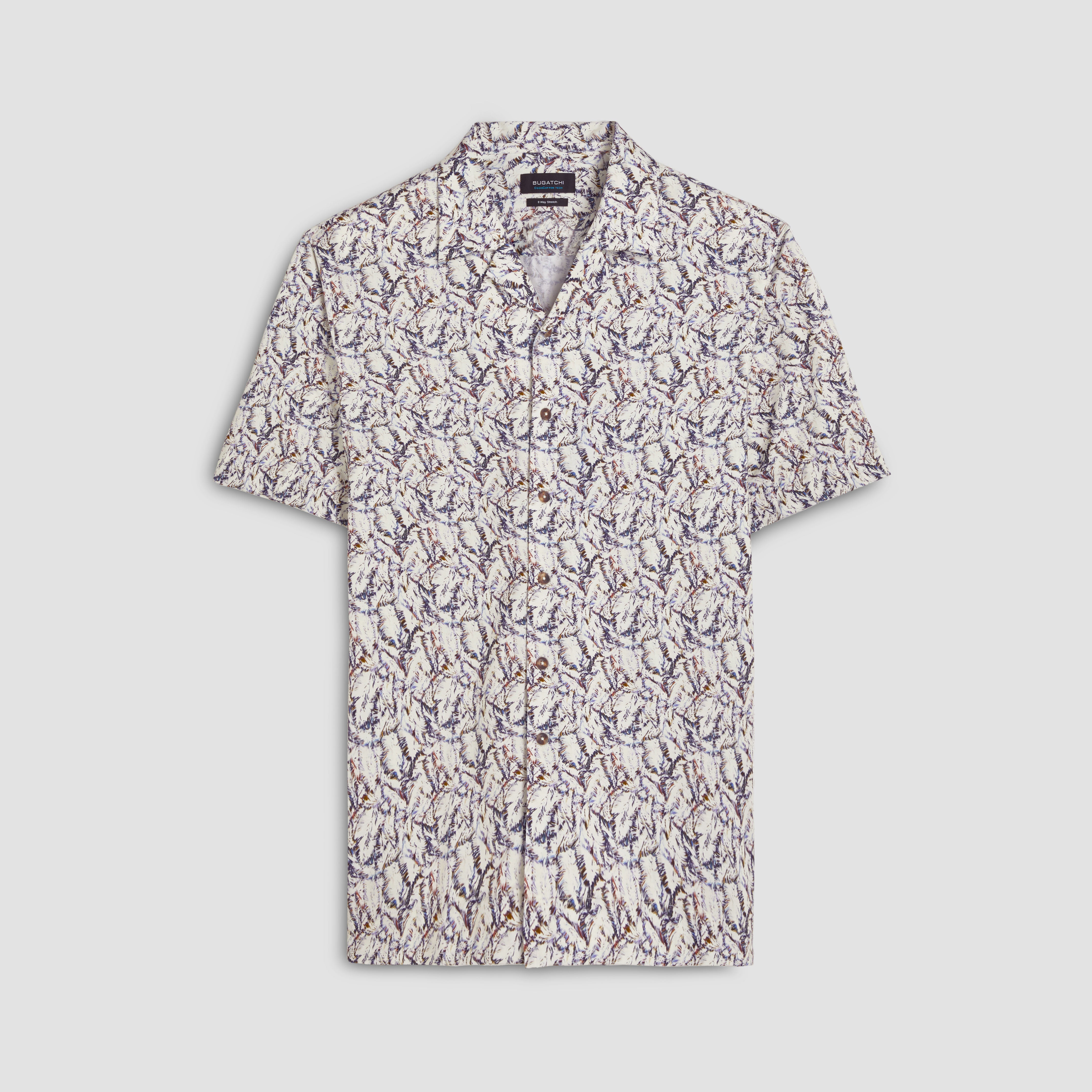 Cole Abstract Print OoohCotton Camp Shirt – BUGATCHI