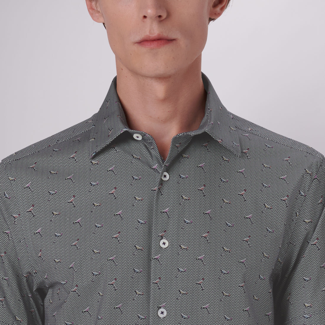 Milo Cocktails Print OoohCotton Short Sleeve Shirt