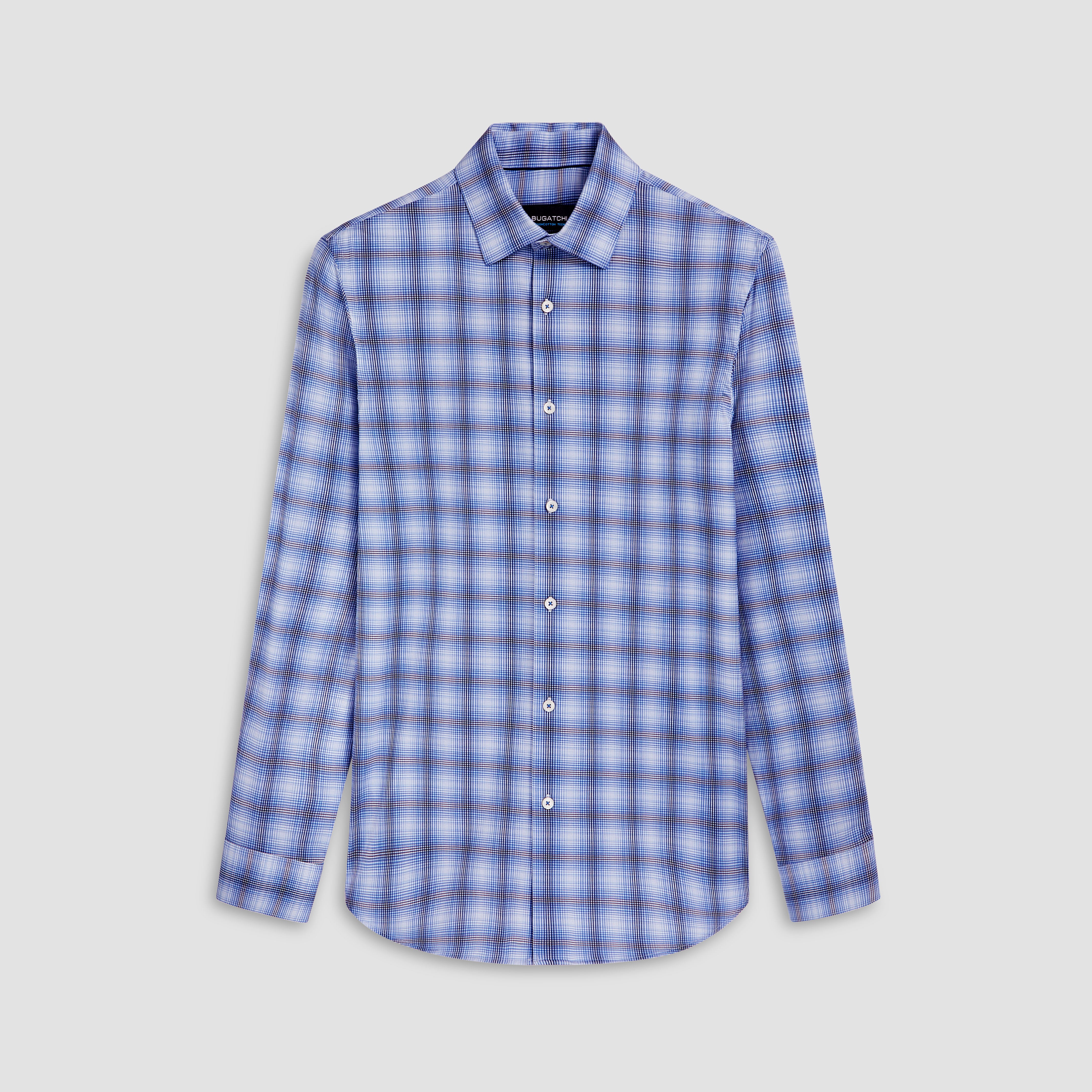 James Dupplin Check Print OoohCotton Shirt – BUGATCHI