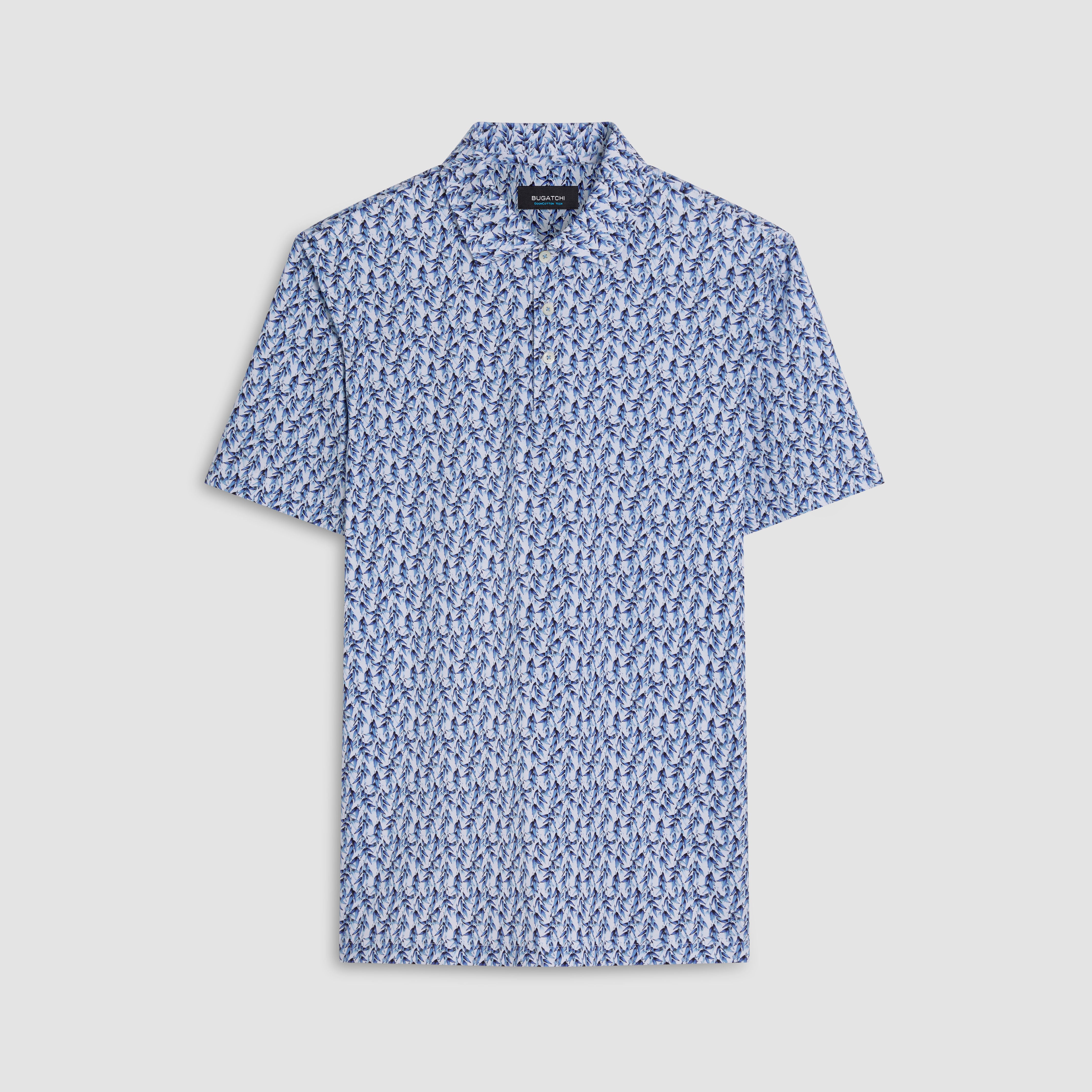 Victor Leaf Print OoohCotton Polo – BUGATCHI