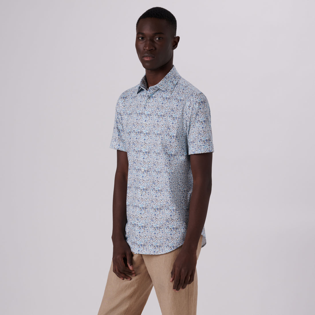 Miles Abstract Print OoohCotton Short Sleeve Shirt