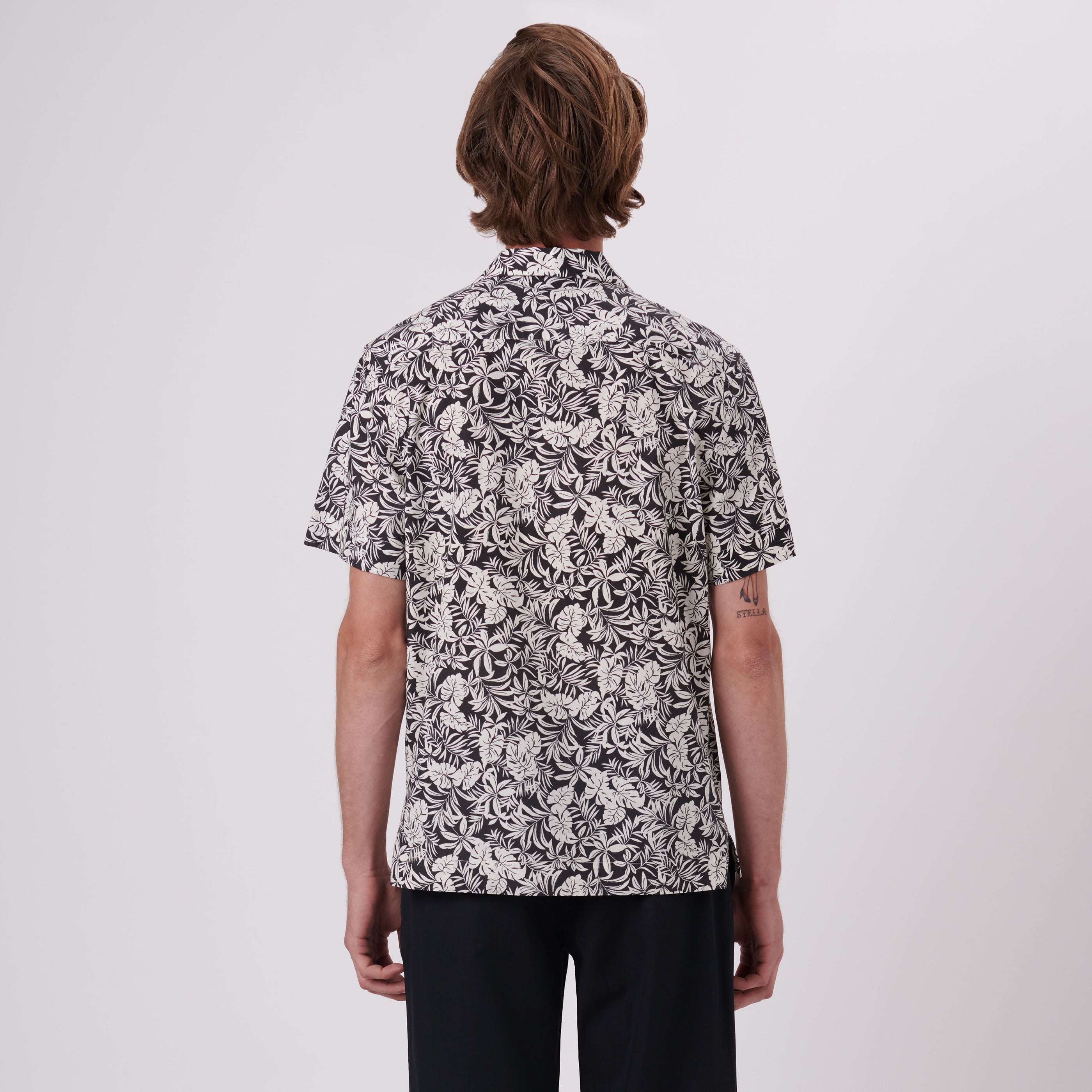 Jackson Leaf Print Short Sleeve Shirt