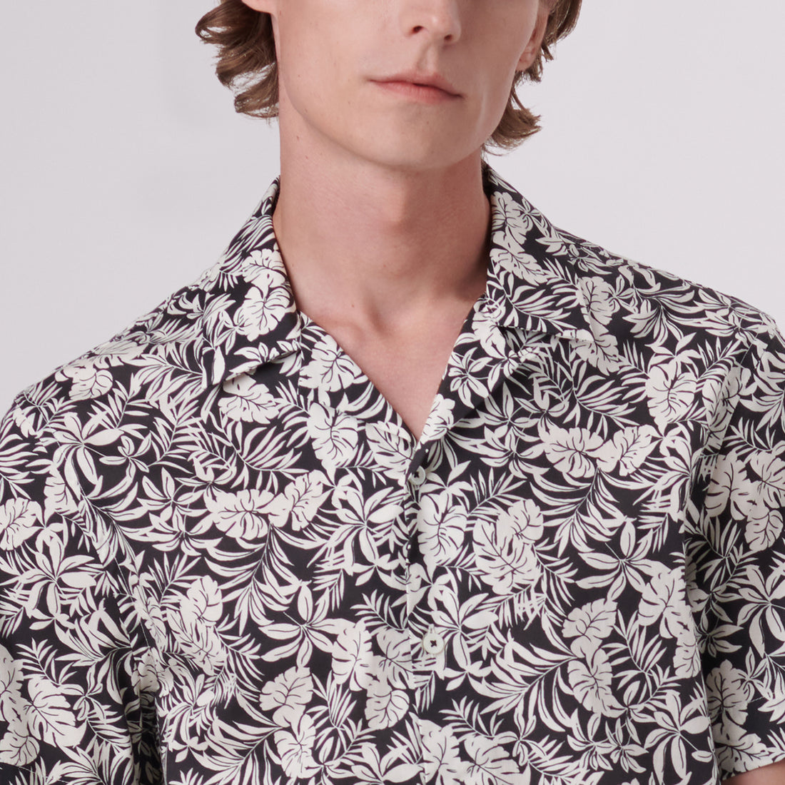 Jackson Leaf Print Short Sleeve Shirt