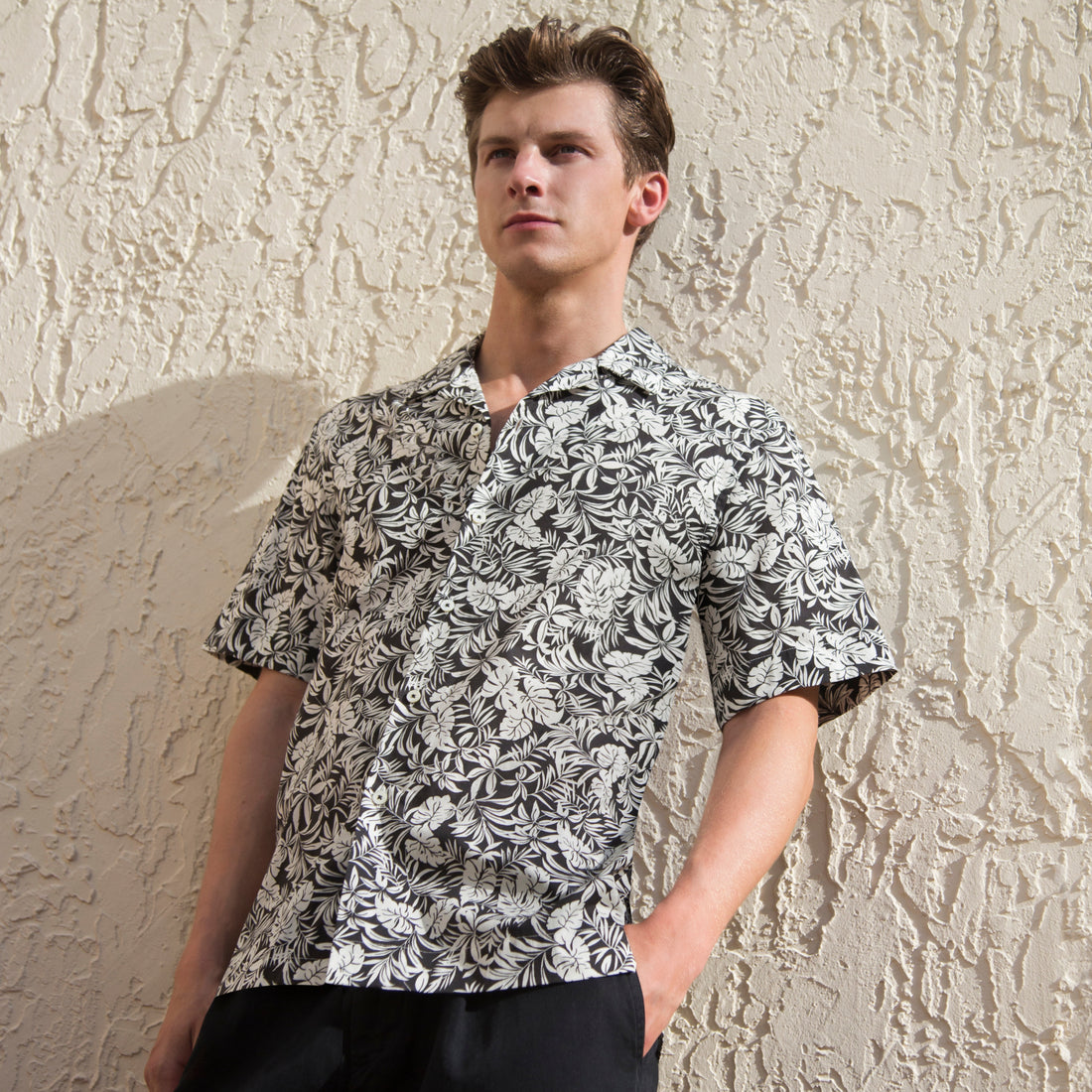 Jackson Leaf Print Short Sleeve Shirt