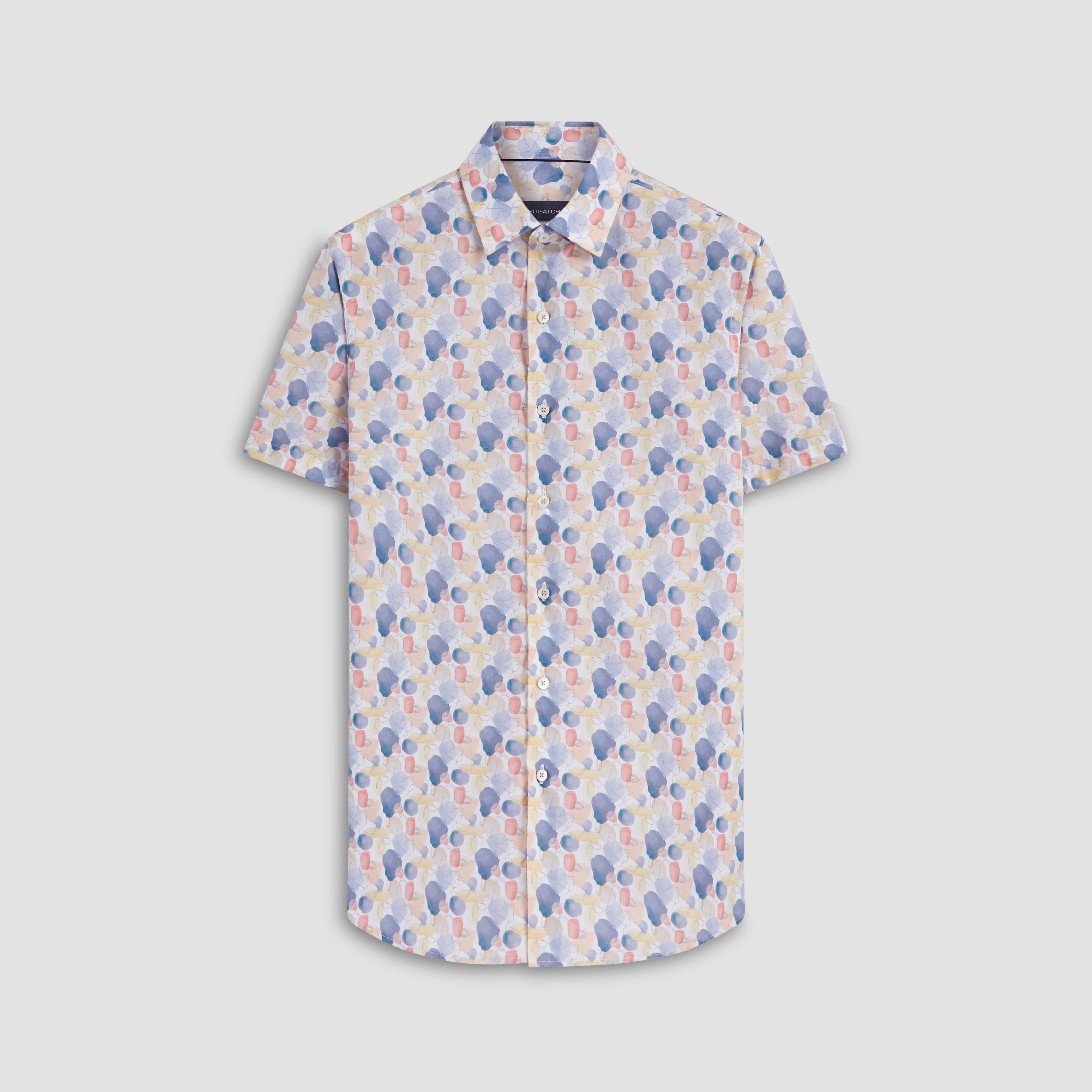 Orson Abstract Print Short Sleeve Shirt – BUGATCHI