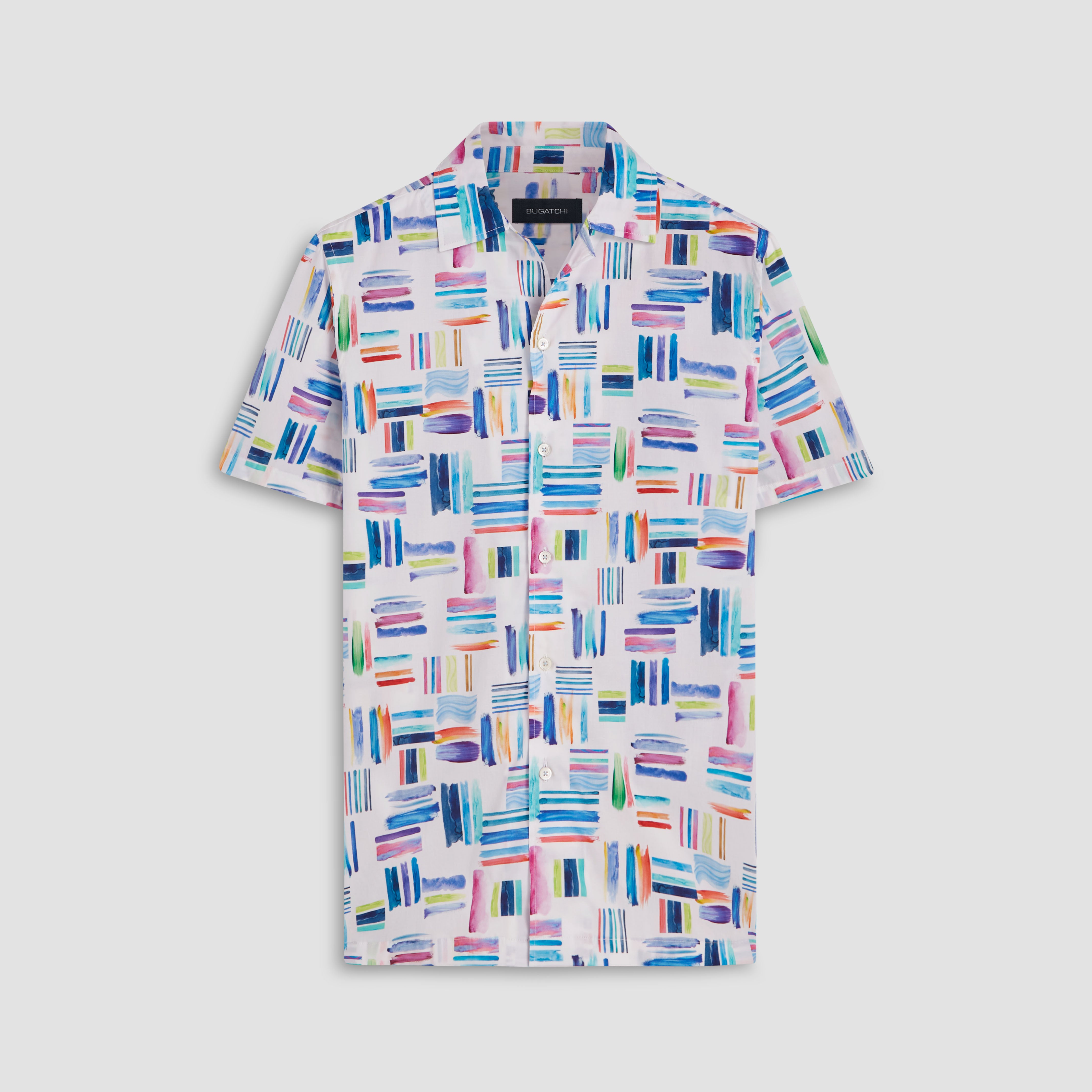 Jackson Paint Strokes Print Short Sleeve Shirt – BUGATCHI