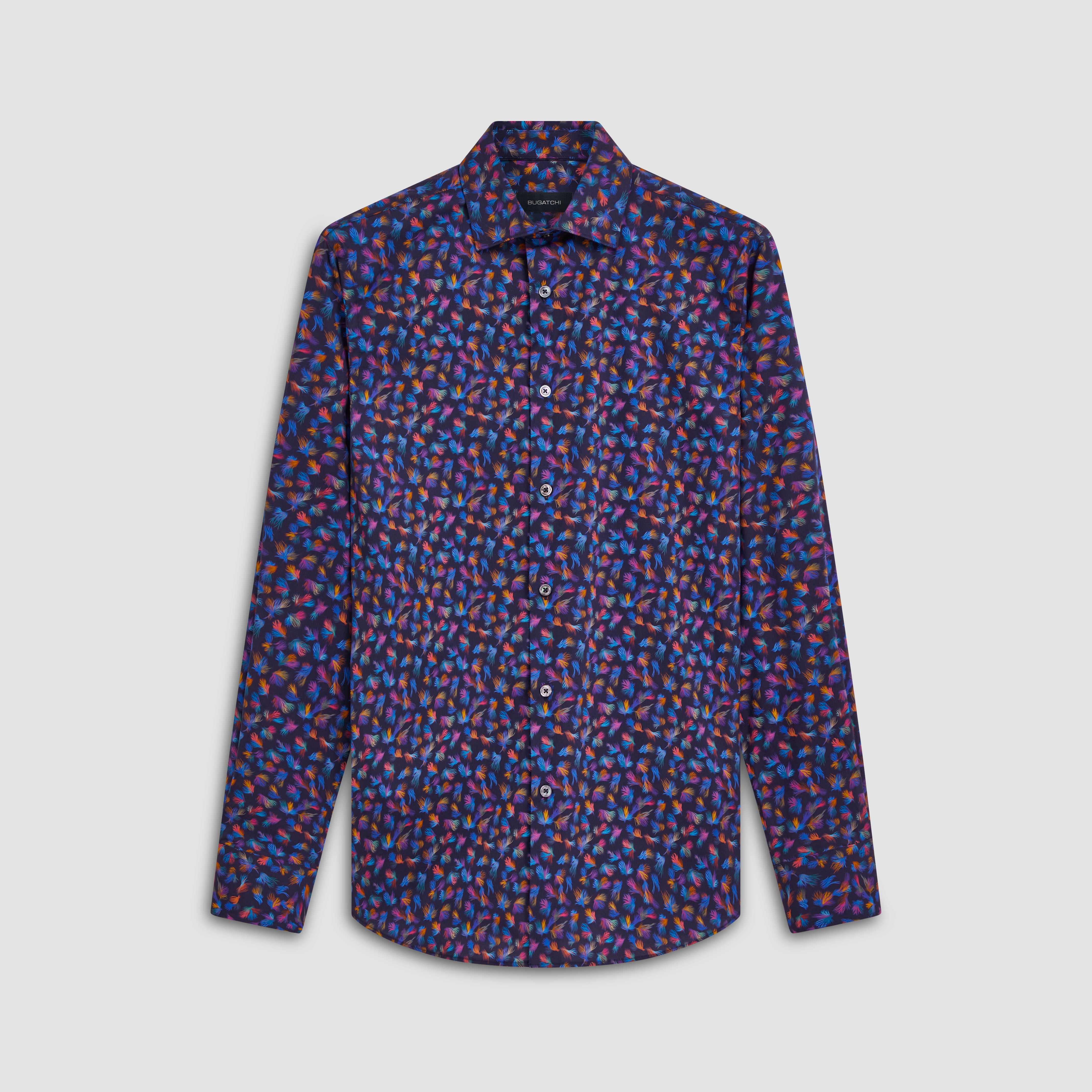 Axel Sea Lace Print Shirt – BUGATCHI
