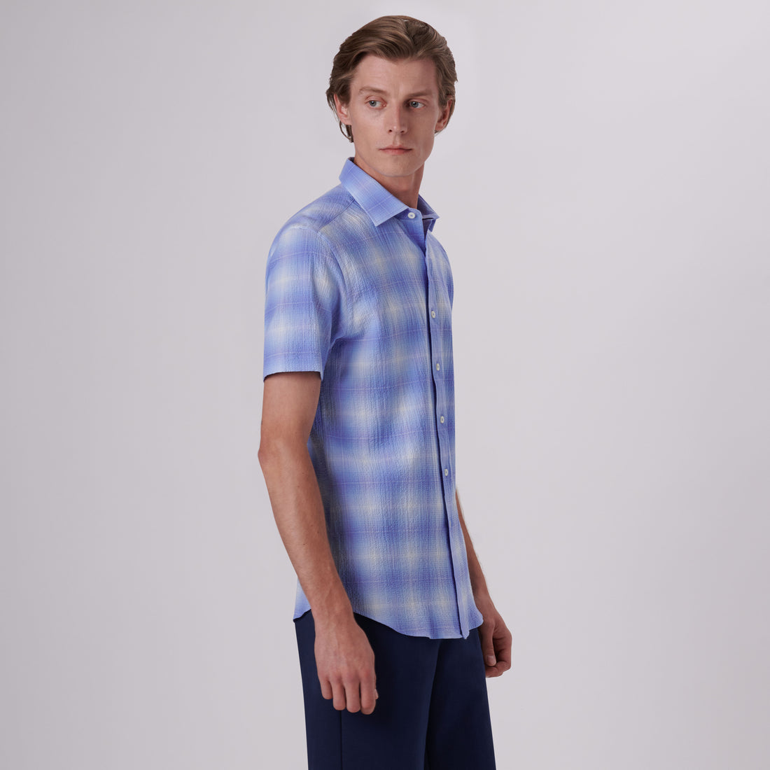 Orson Windowpane Check Short Sleeve Shirt