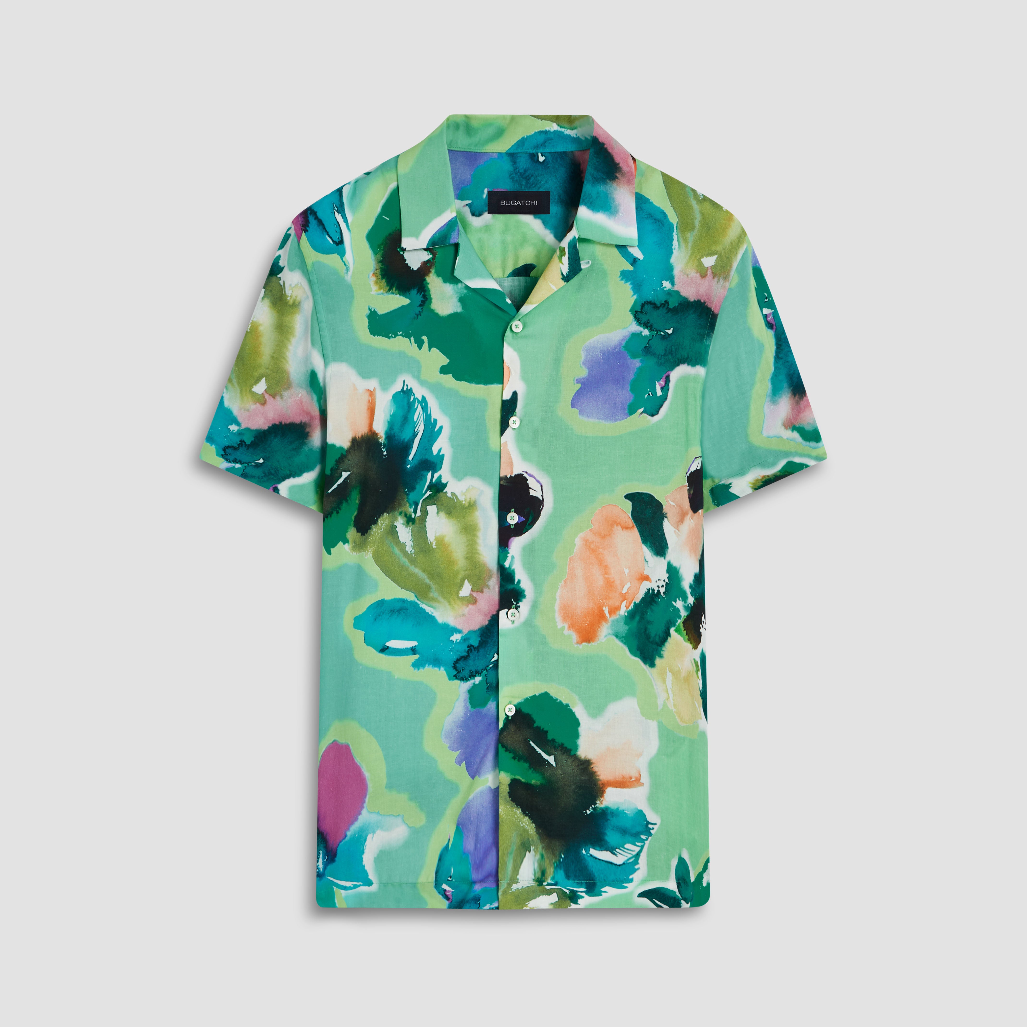 Jackson Abstract Print Short Sleeve Shirt – BUGATCHI