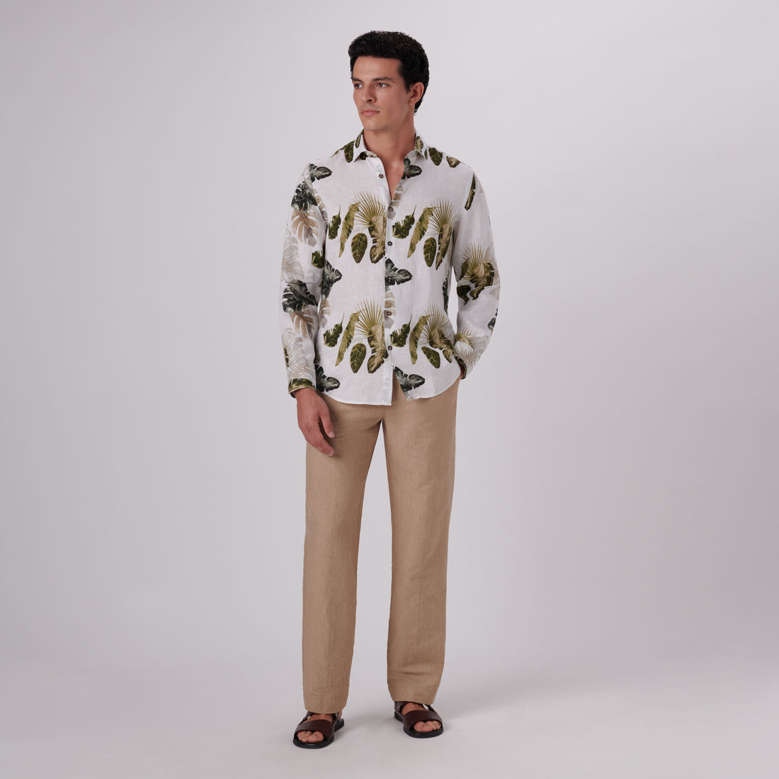 Julian Leaf Print Shirt