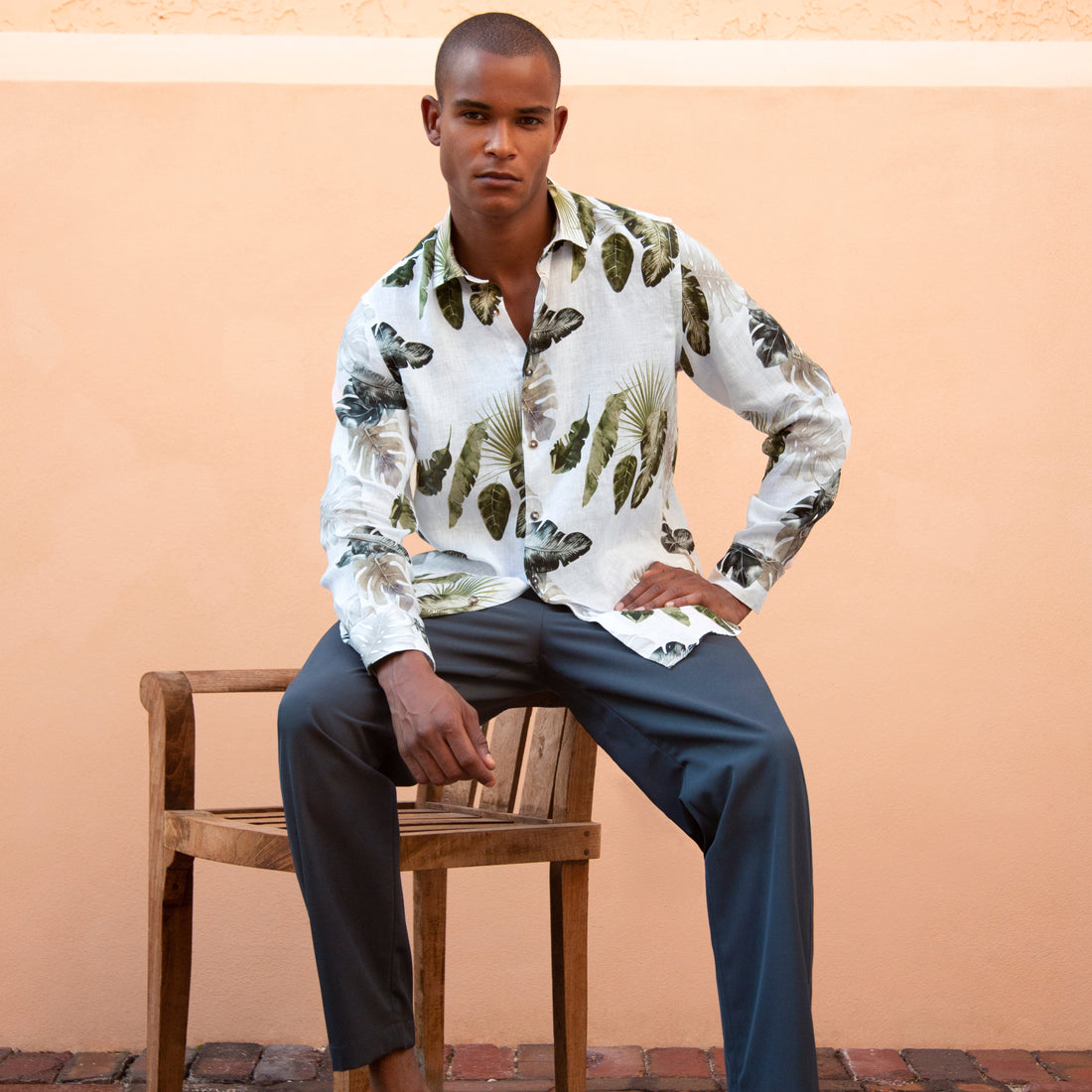 Julian Leaf Print Shirt