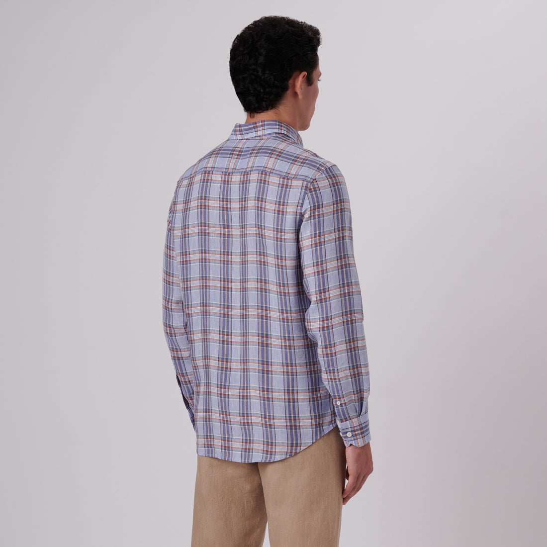 Julian Plaid Check Linen Shirt