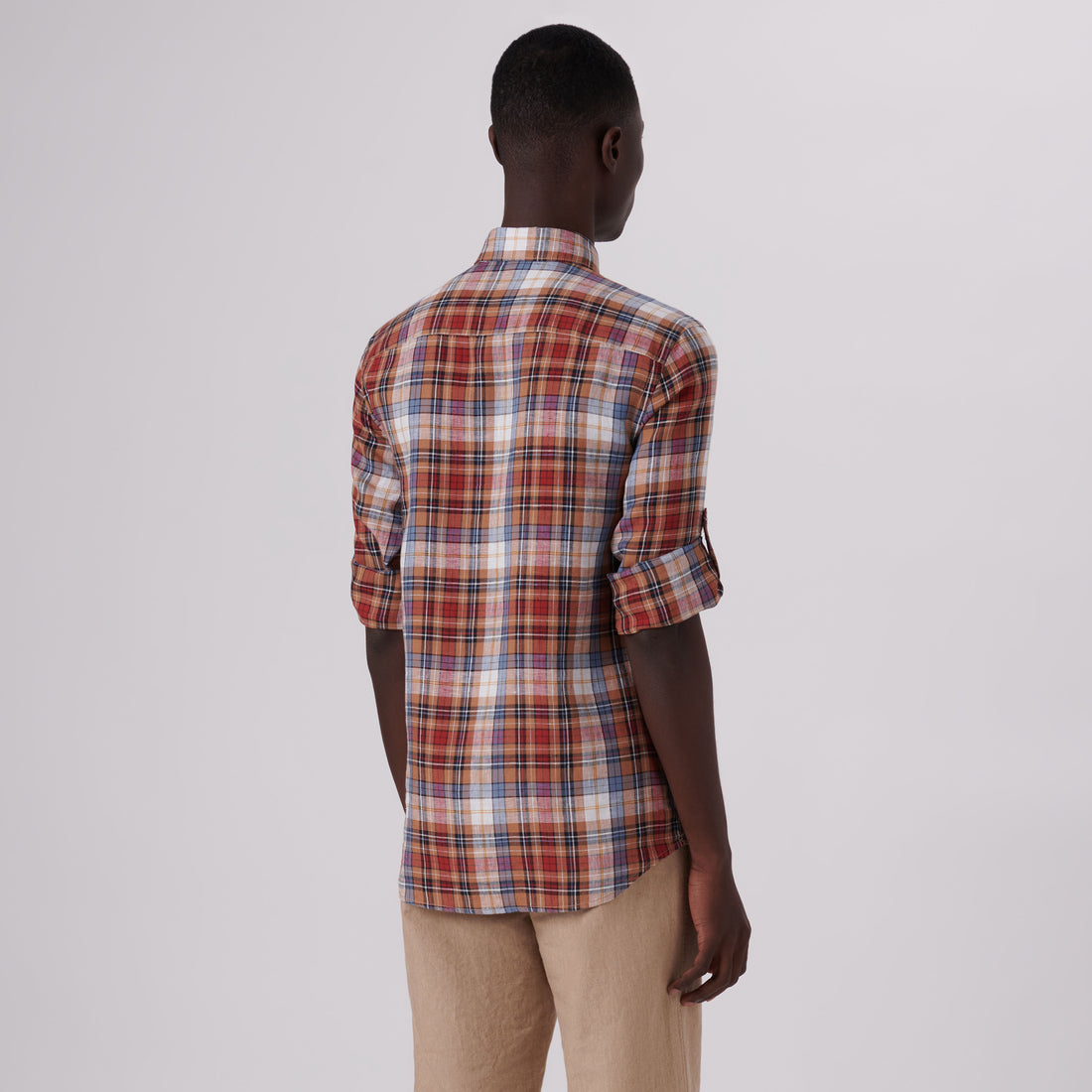 Julian Plaid Check Linen Shirt