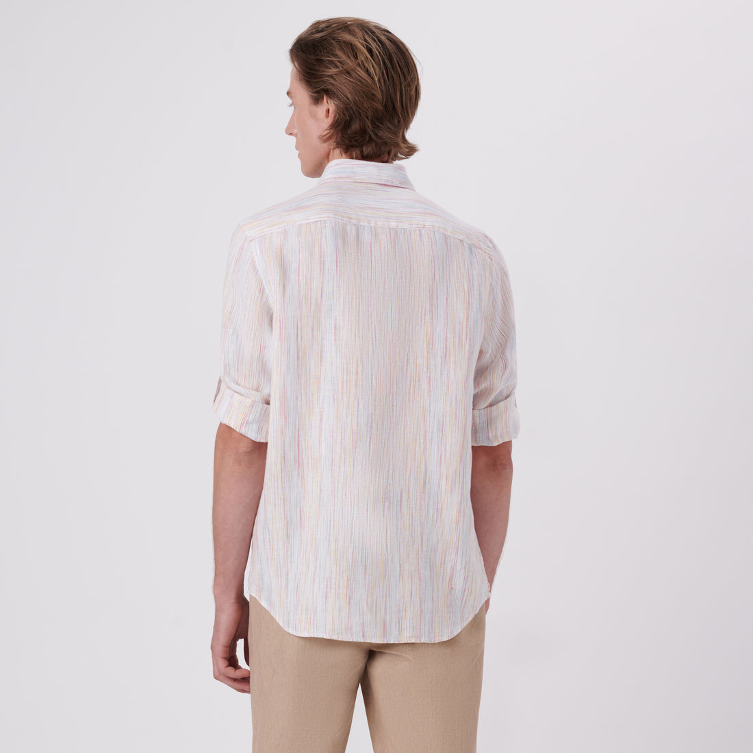 Julian Chalk Stripe Linen Shirt