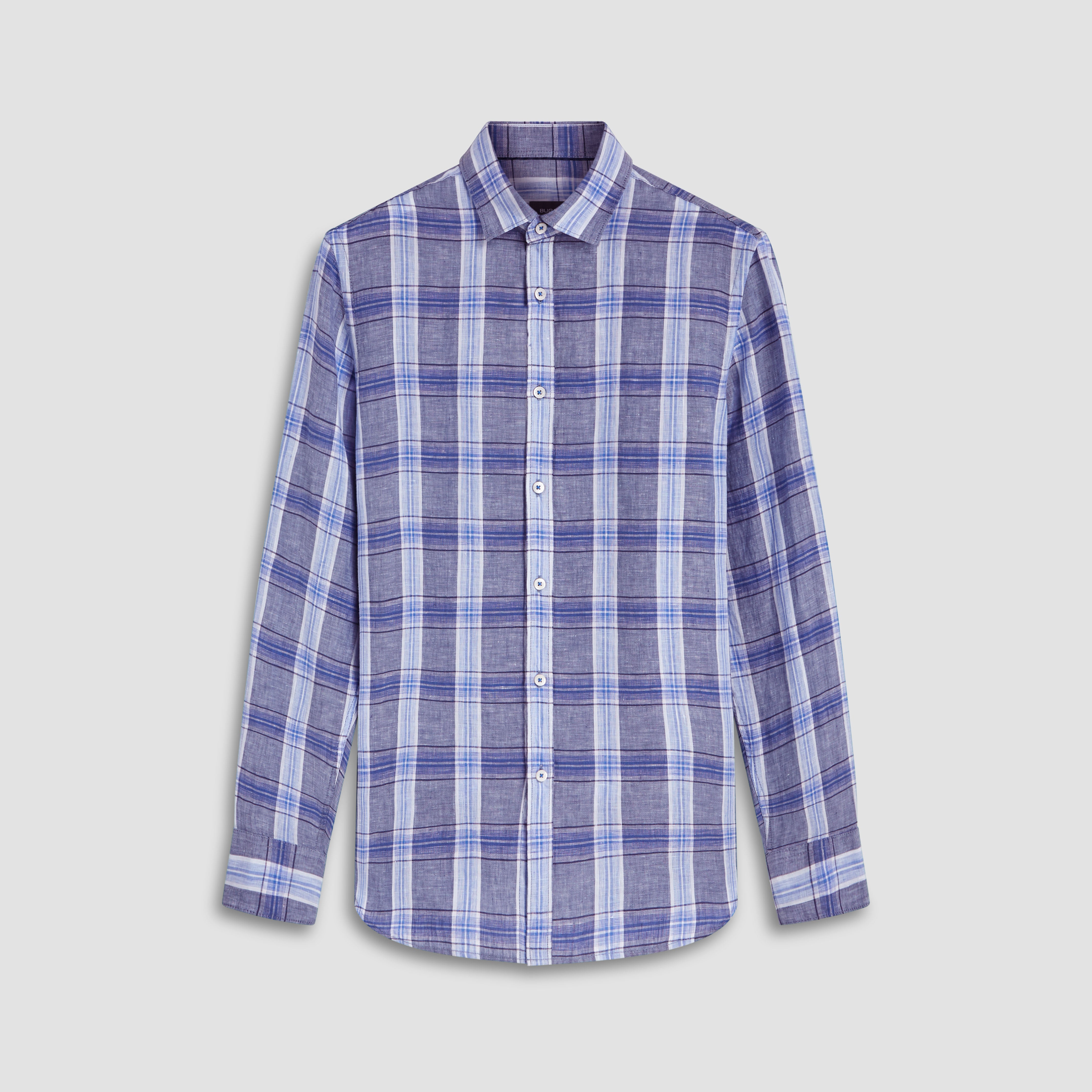 Julian Plaid Check Linen Shirt – BUGATCHI