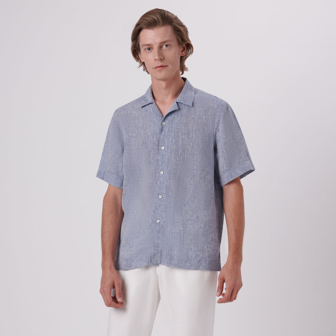 Jackson Solid Short Sleeve Linen Shirt