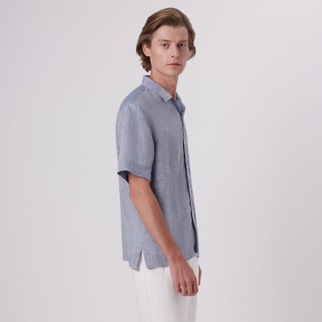 Jackson Solid Short Sleeve Linen Shirt