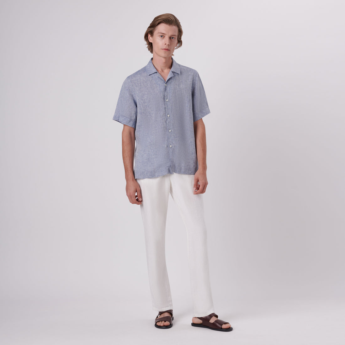 Jackson Solid Short Sleeve Linen Shirt