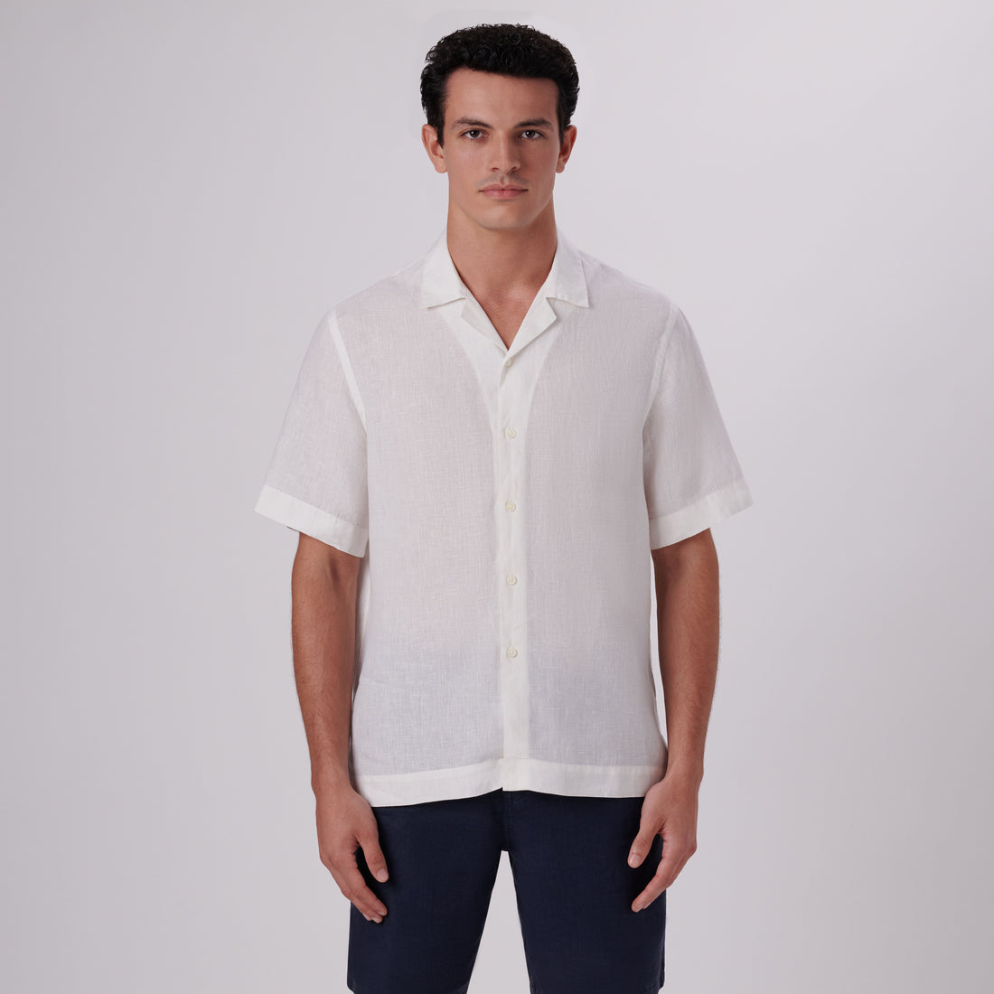 Jackson Solid Short Sleeve Linen Shirt