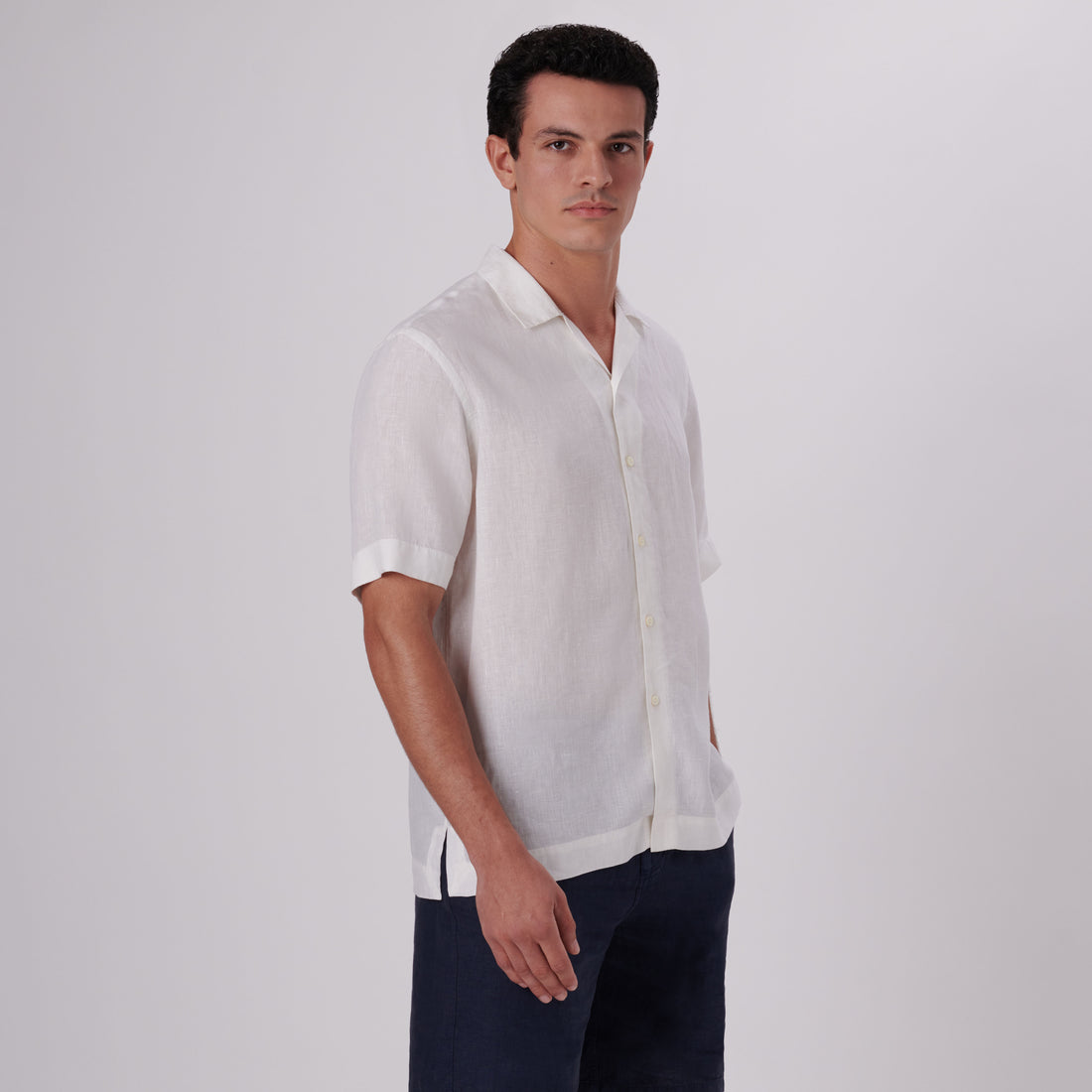 Jackson Solid Short Sleeve Linen Shirt