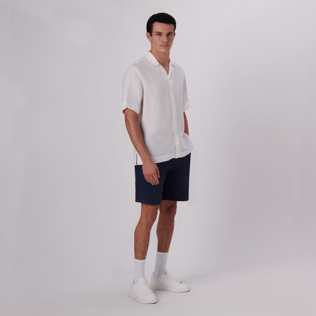 Jackson Solid Short Sleeve Linen Shirt