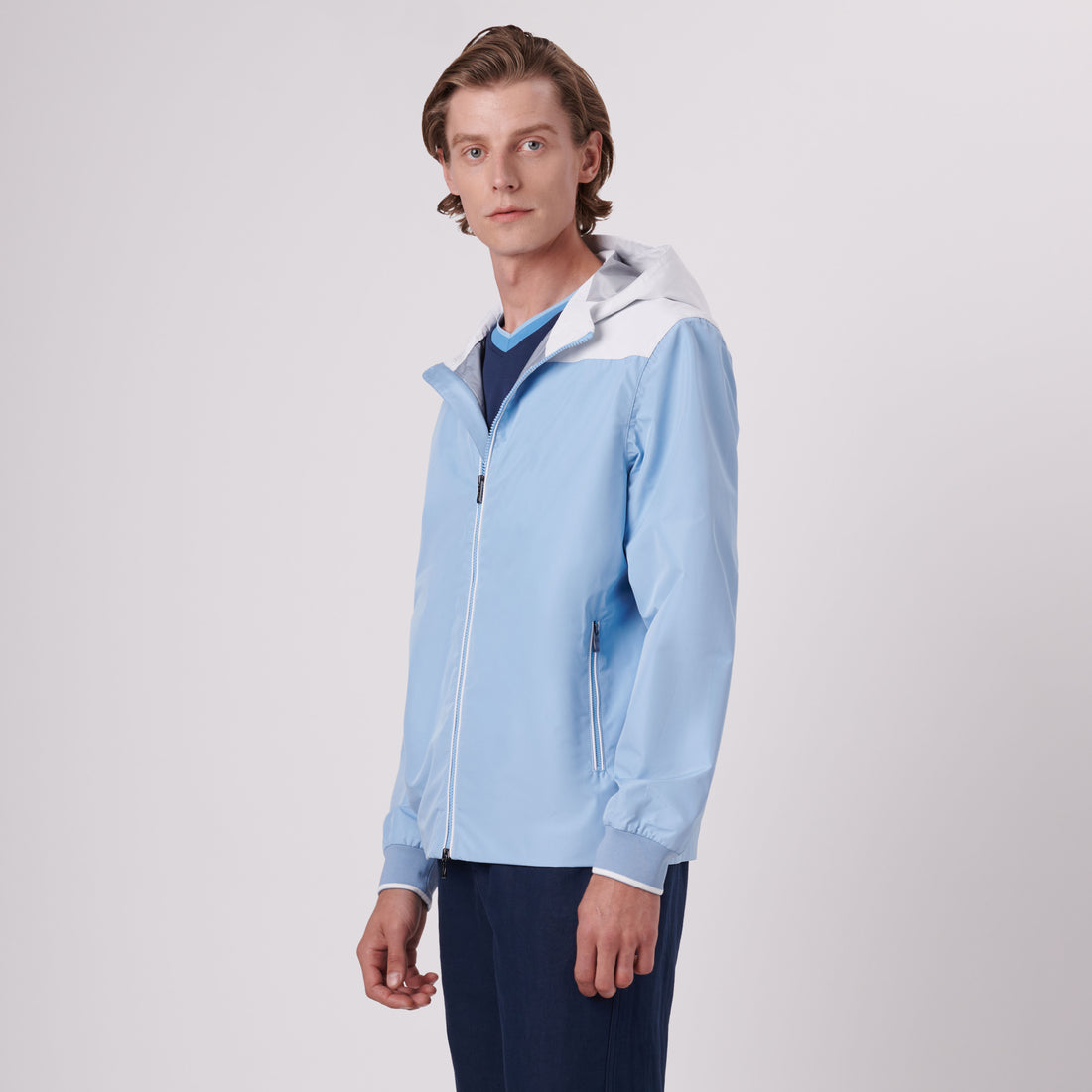 Two-Tone Nylon Windbreaker