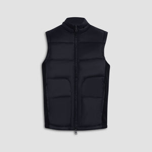 Quilted Vest With Knit Back