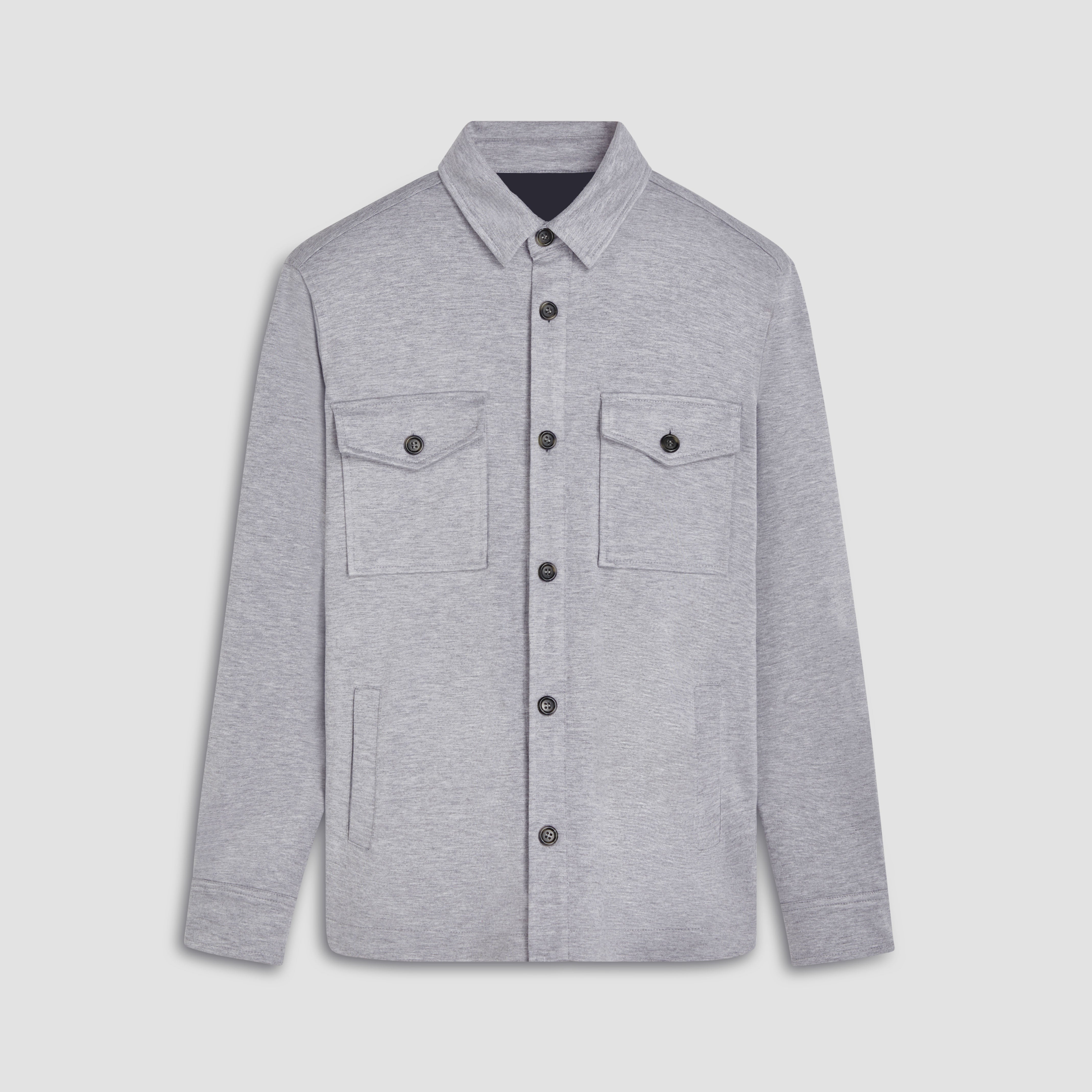 Knit Shirt Jacket – BUGATCHI