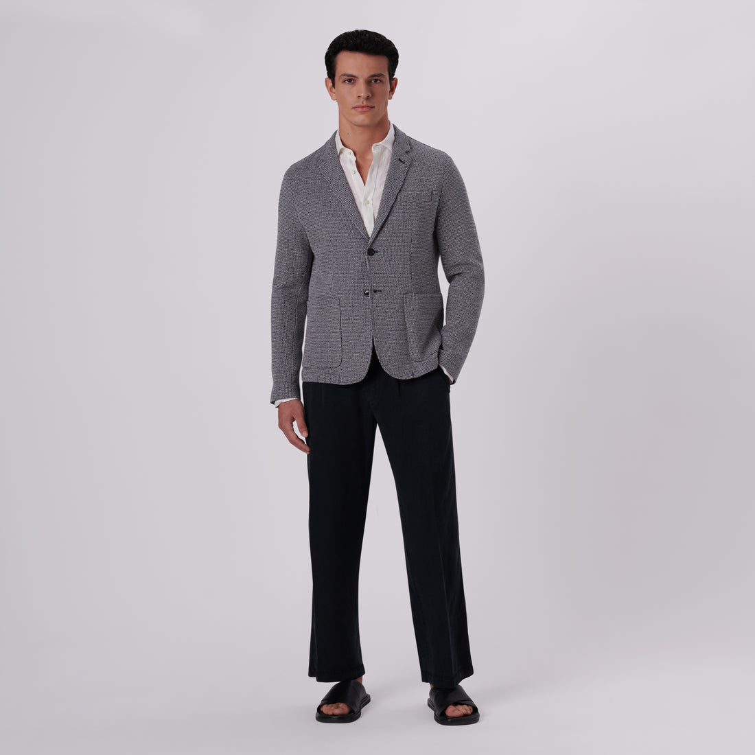 Hounds Tooth Two Button Blazer