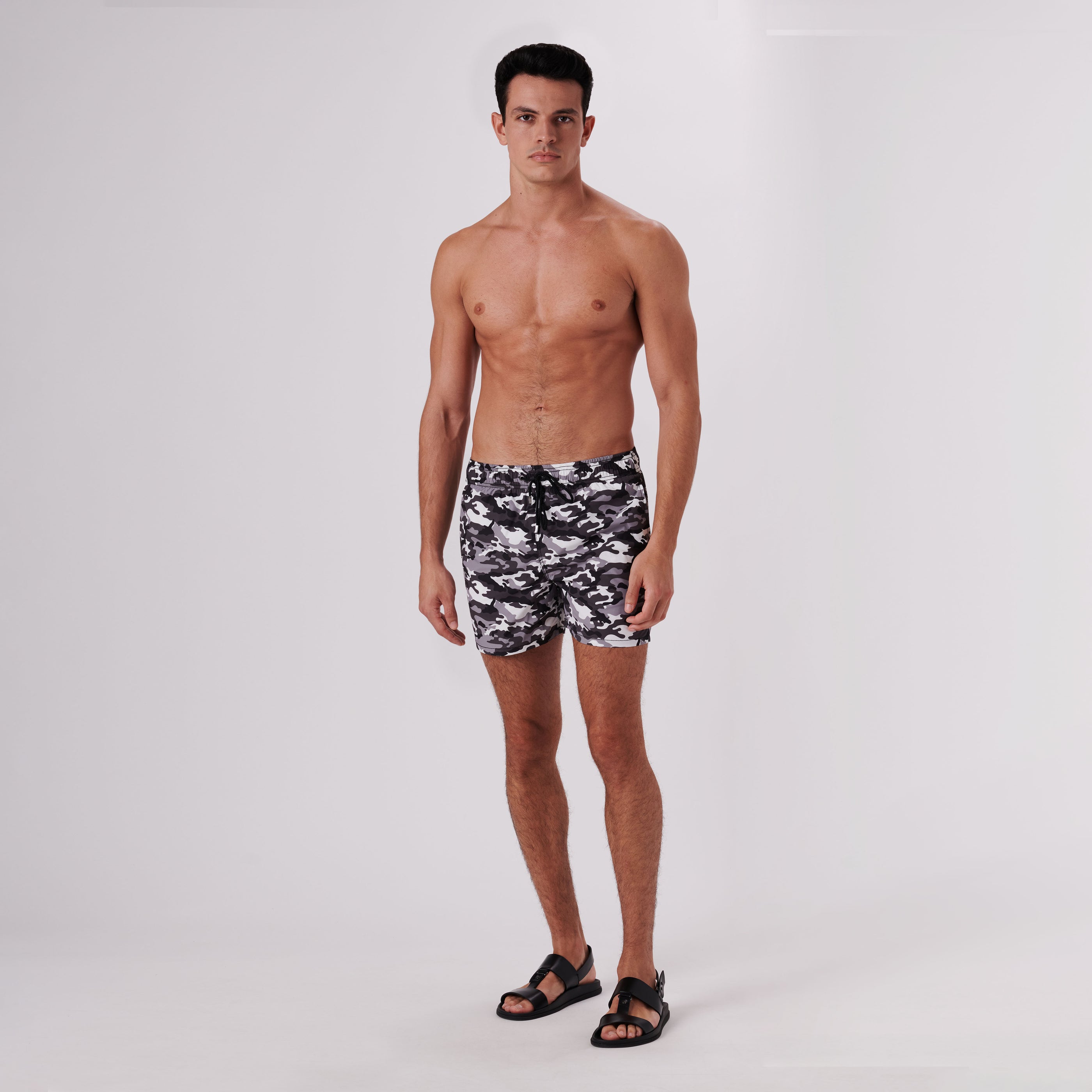 Bugatchi Men's Tropical Watercolor Swim Trunks