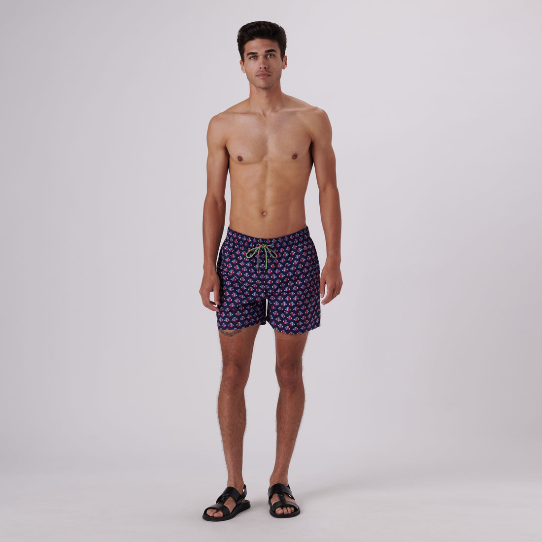 Archer Striped Fish Swim Trunks