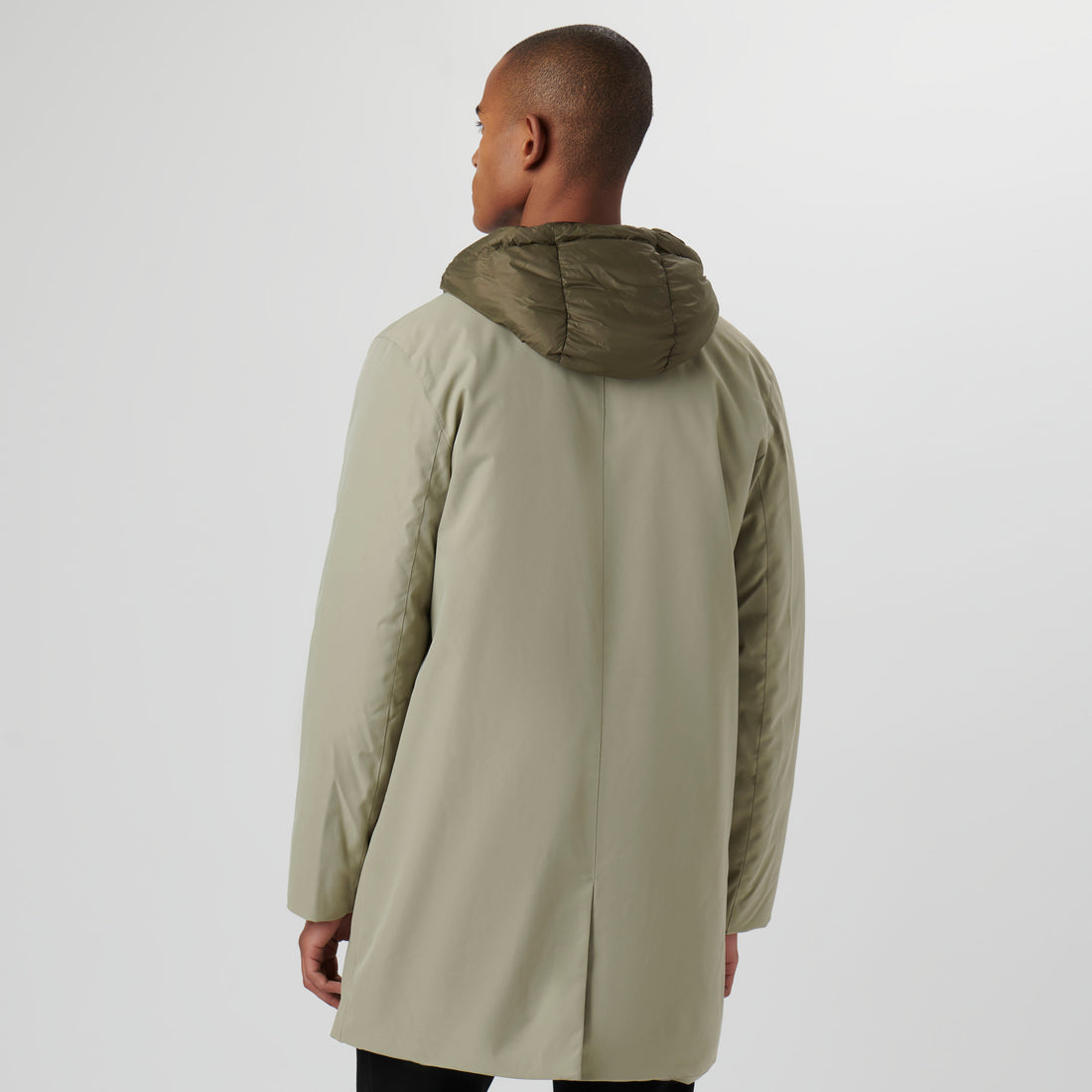 Three Quarter Jacket With Hood